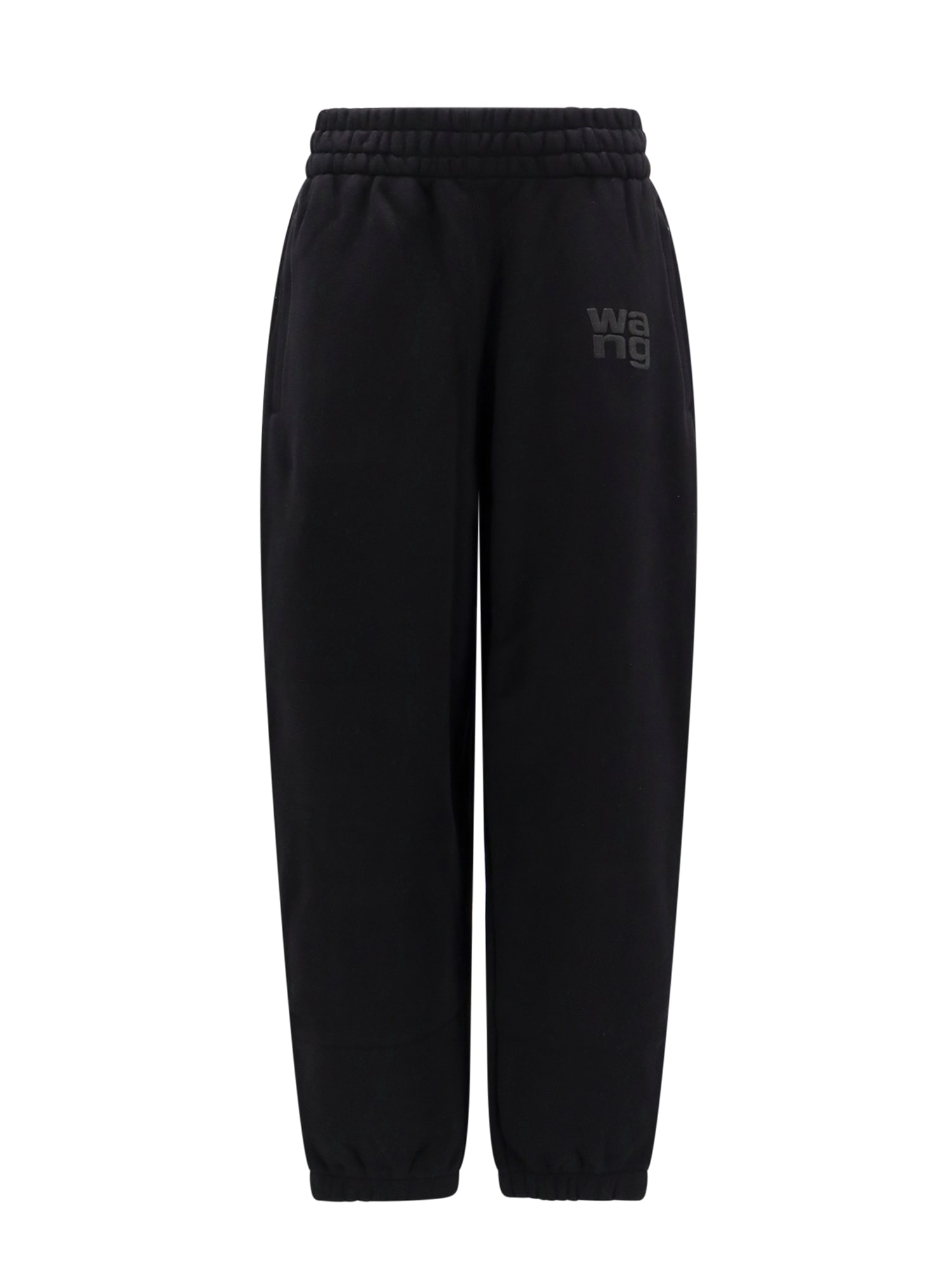 Shop Alexander Wang Logo Print Track Pants In Black