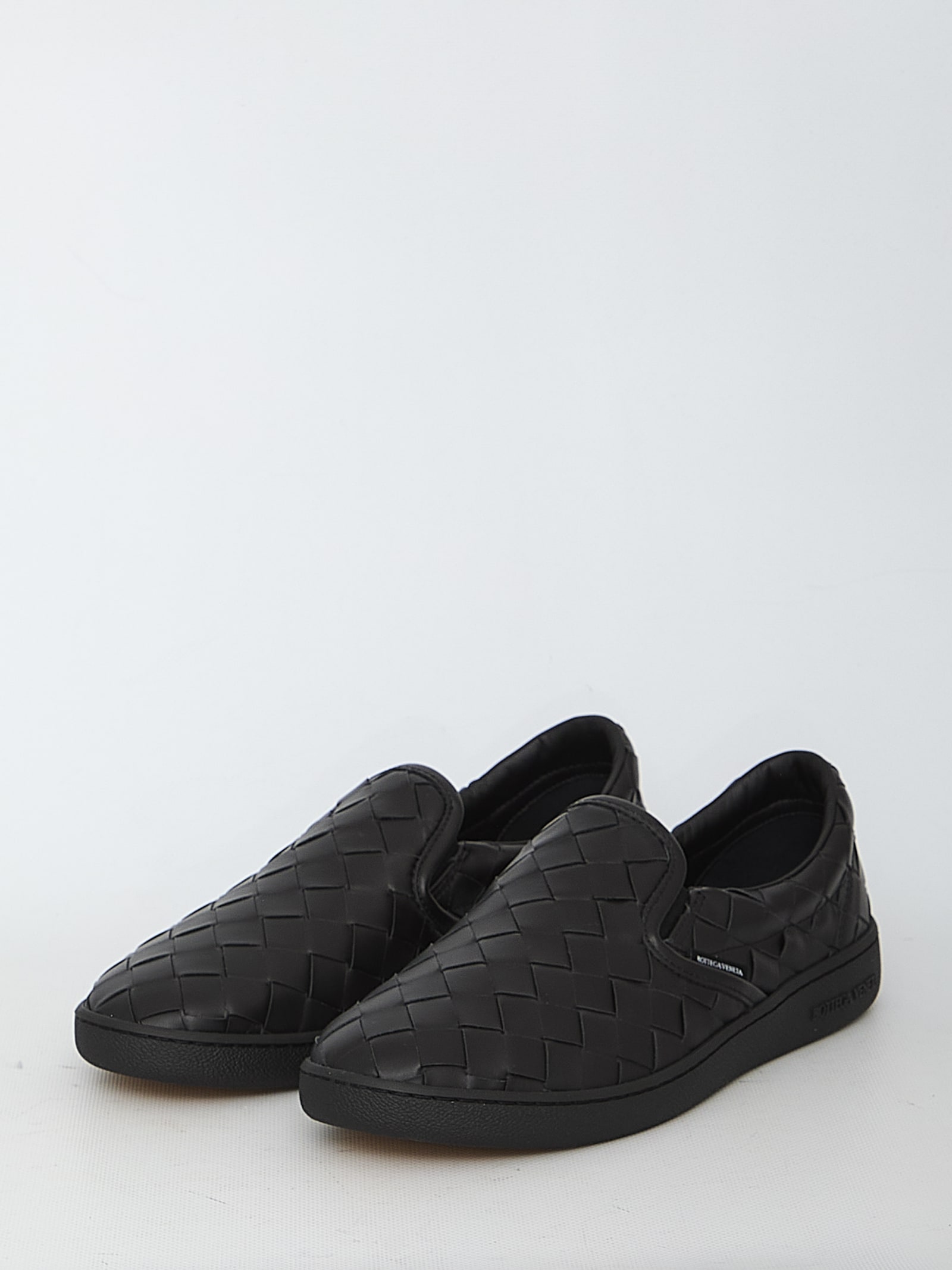 Shop Bottega Veneta Sawyer Sneakers In Black