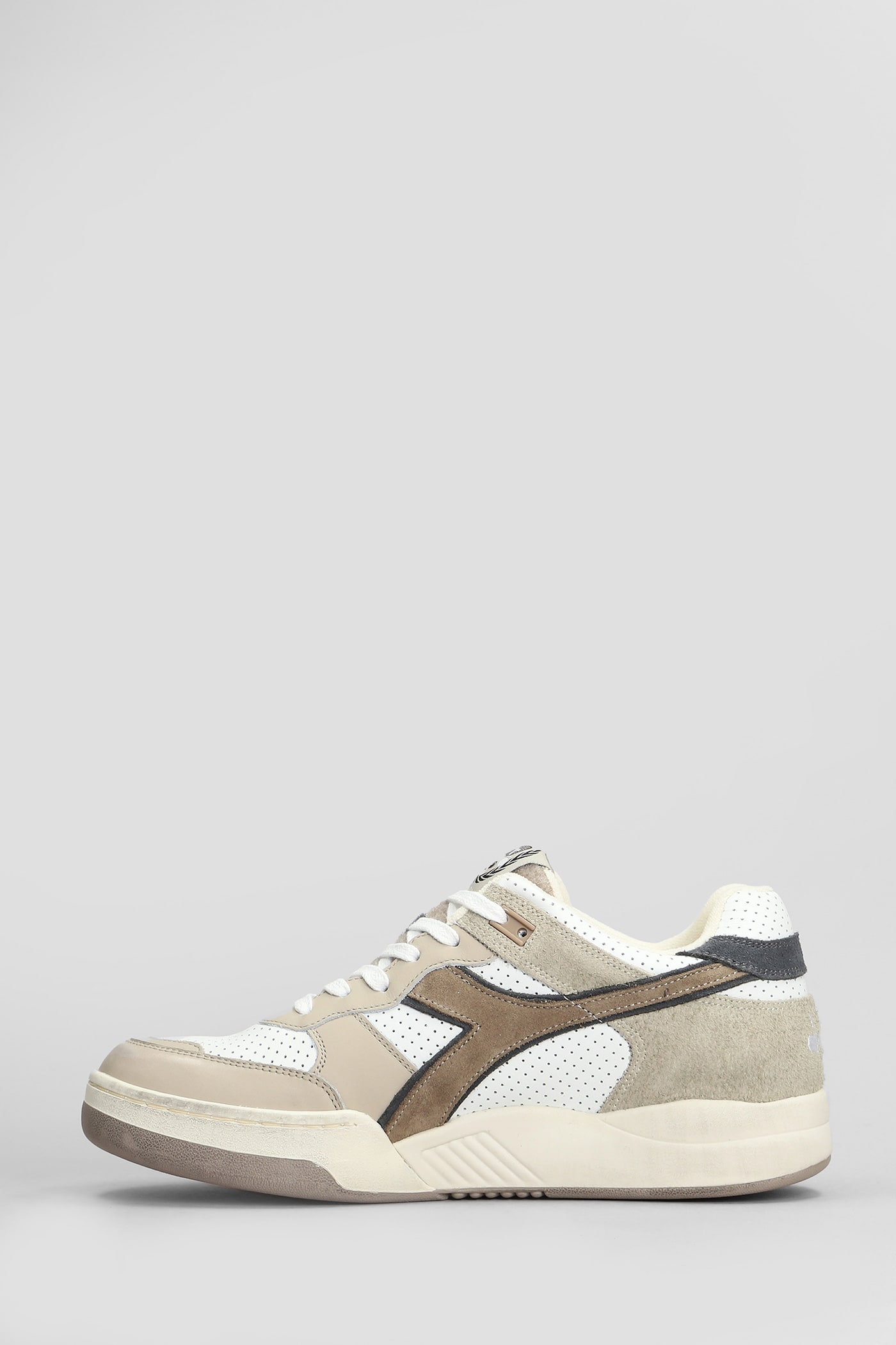 DIADORA B.560 TORINO ITALIA SNEAKERS IN WHITE SUEDE AND LEATHER 