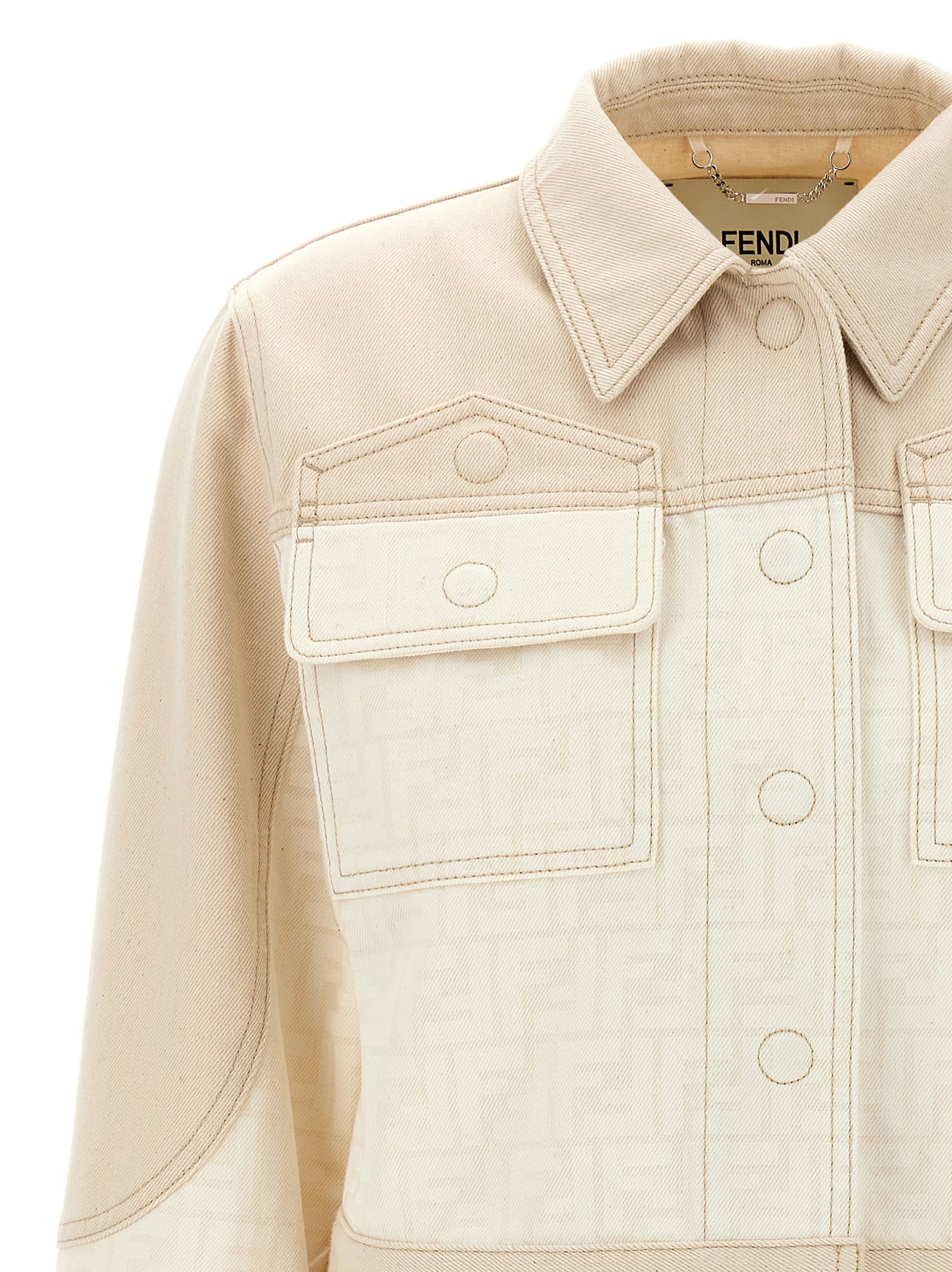 FENDI TWO-TONE DENIM JACKET