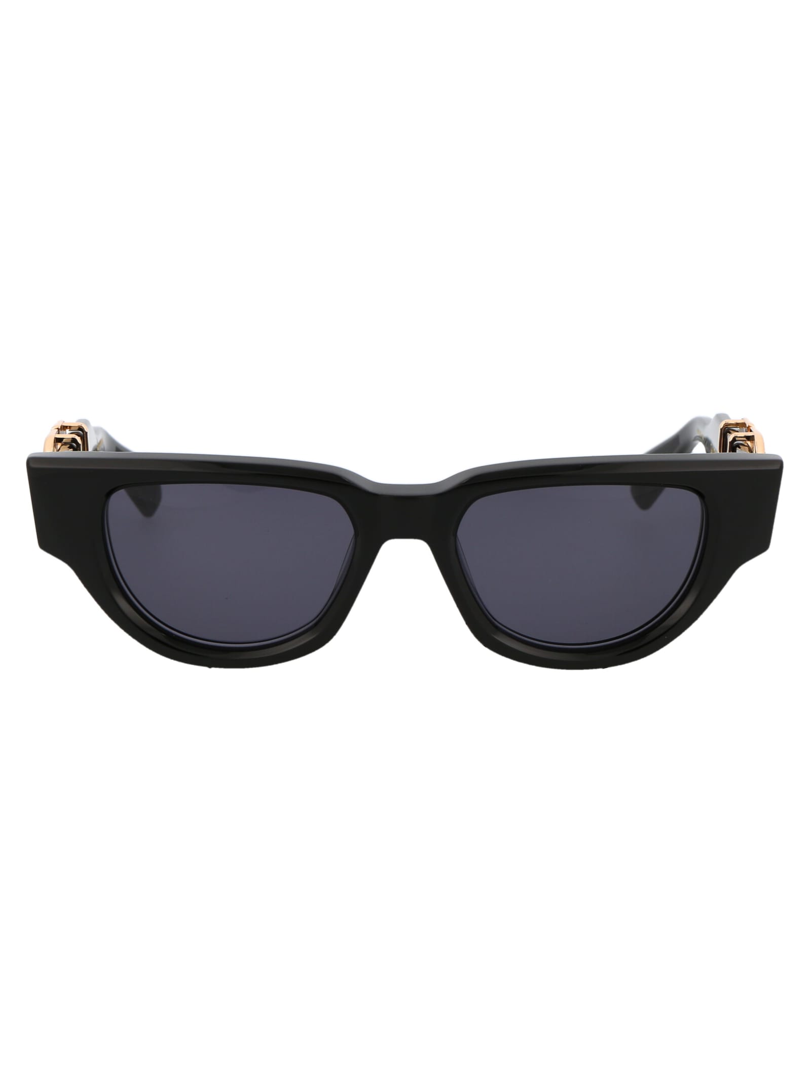 Valentino V - Due Sunglasses In 103a Blk - Gld