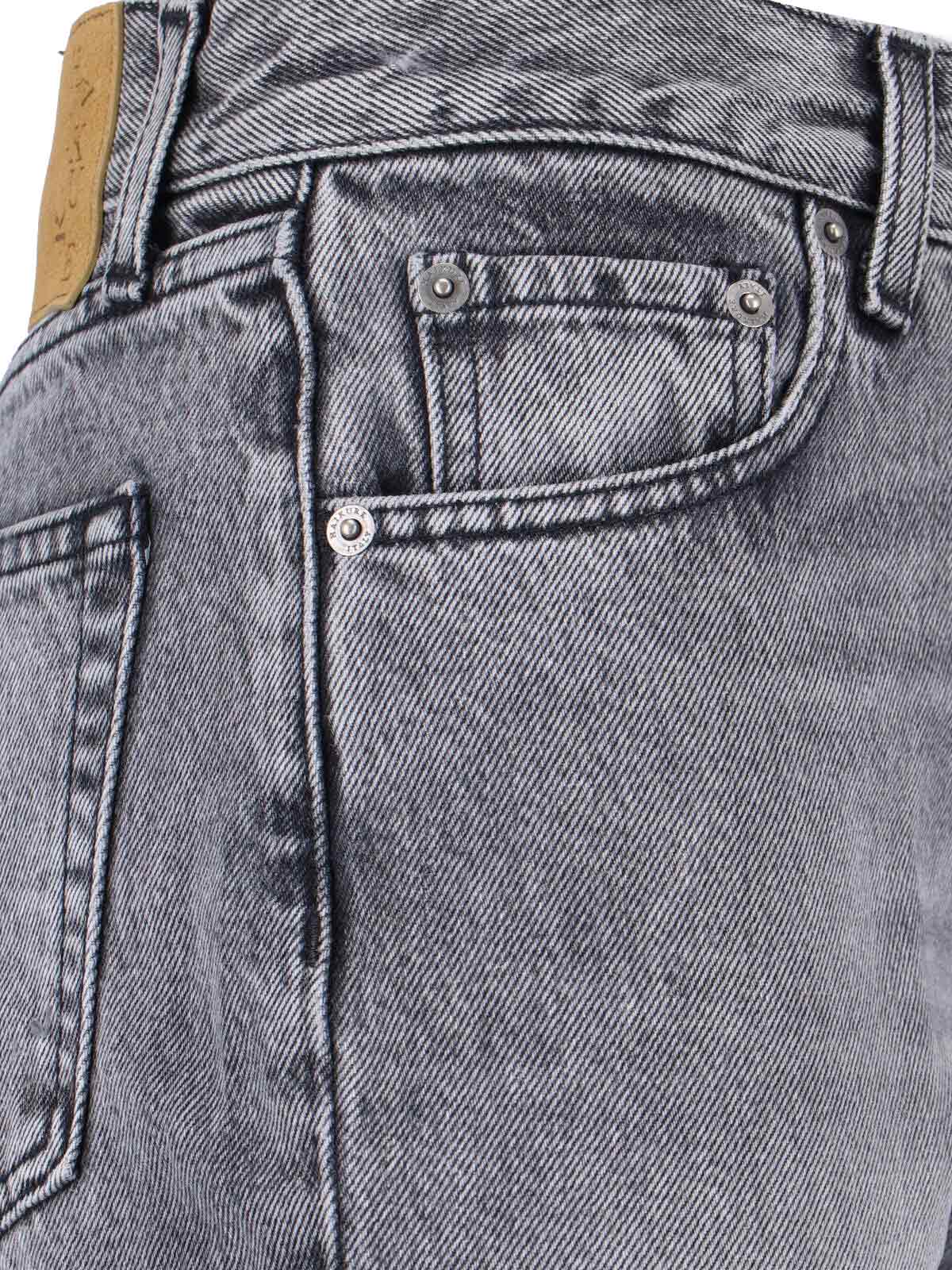 Haikure Straight Leg Trousers With Belt Loops In Gray