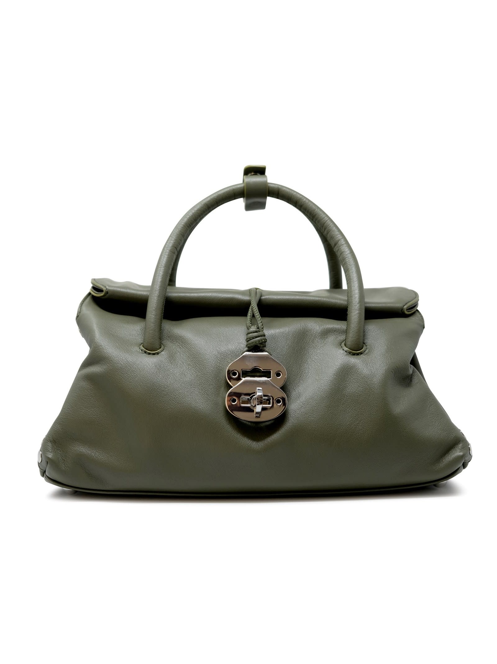 Zanellato 068750-1910000-z0482 Green Olivona Leather Dotta Saeta S Handbag