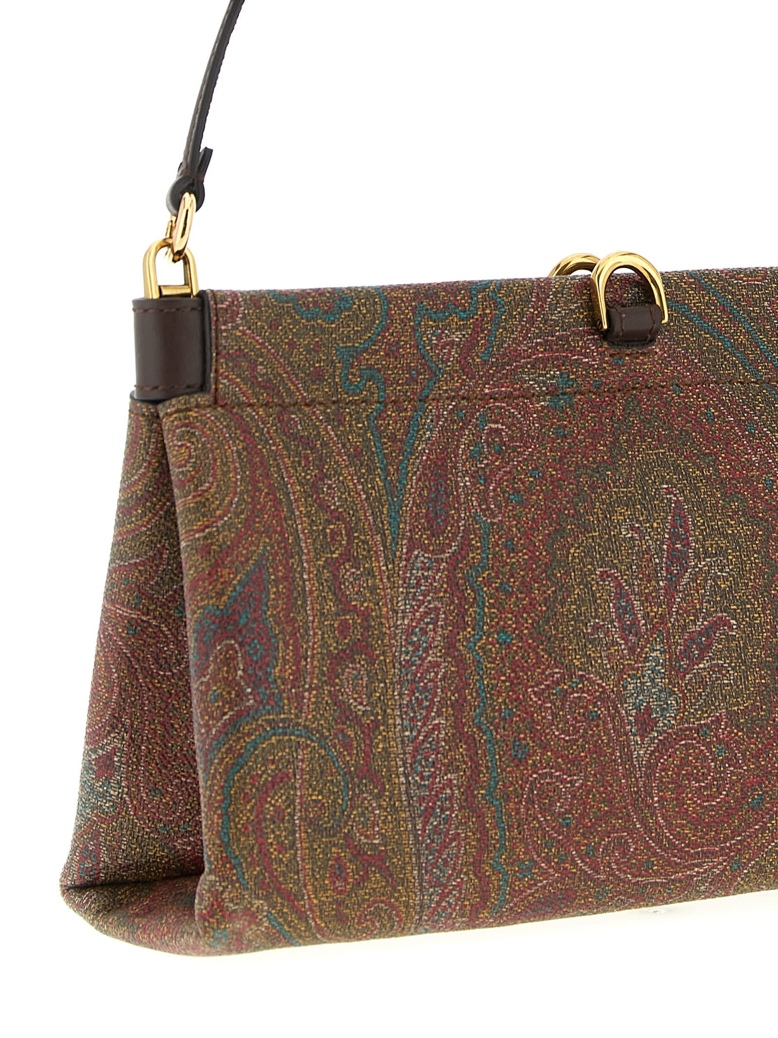 Etro Talk Mini Clutch In Brown