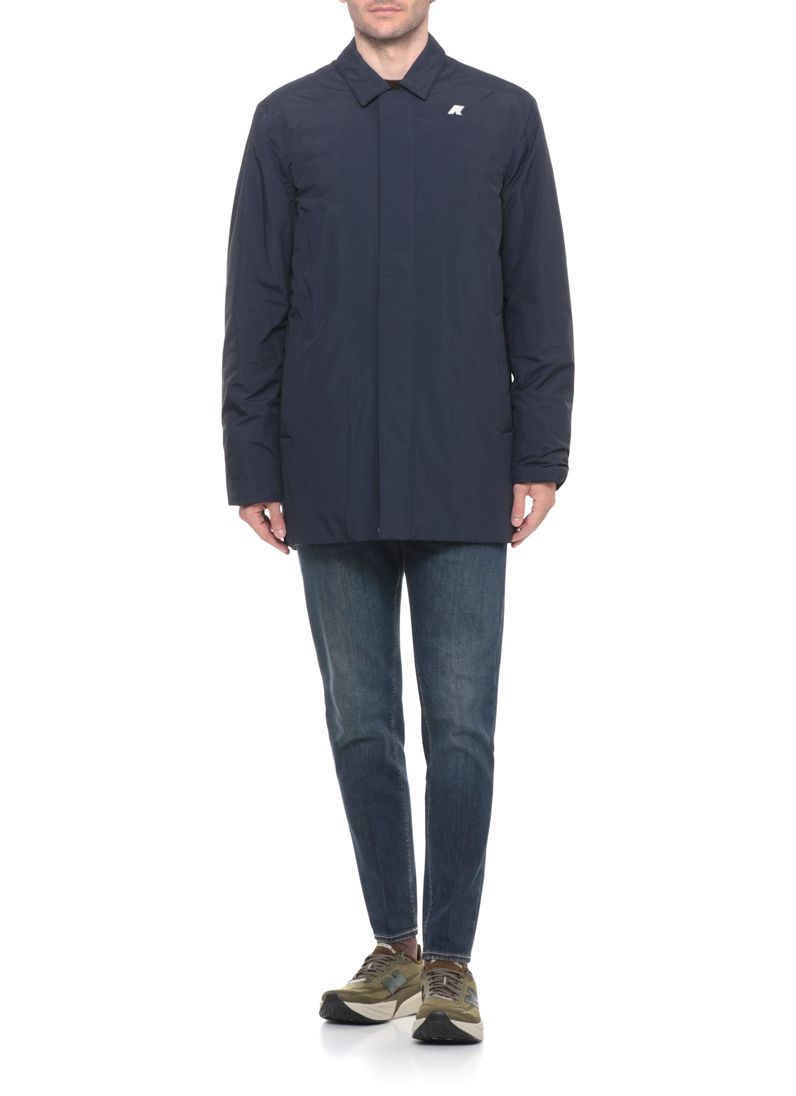 K-way Benny Warm Ottoman Down Jacket In Blue