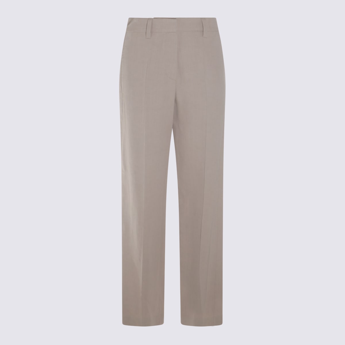 Shop Brunello Cucinelli Beige Viscose Pants