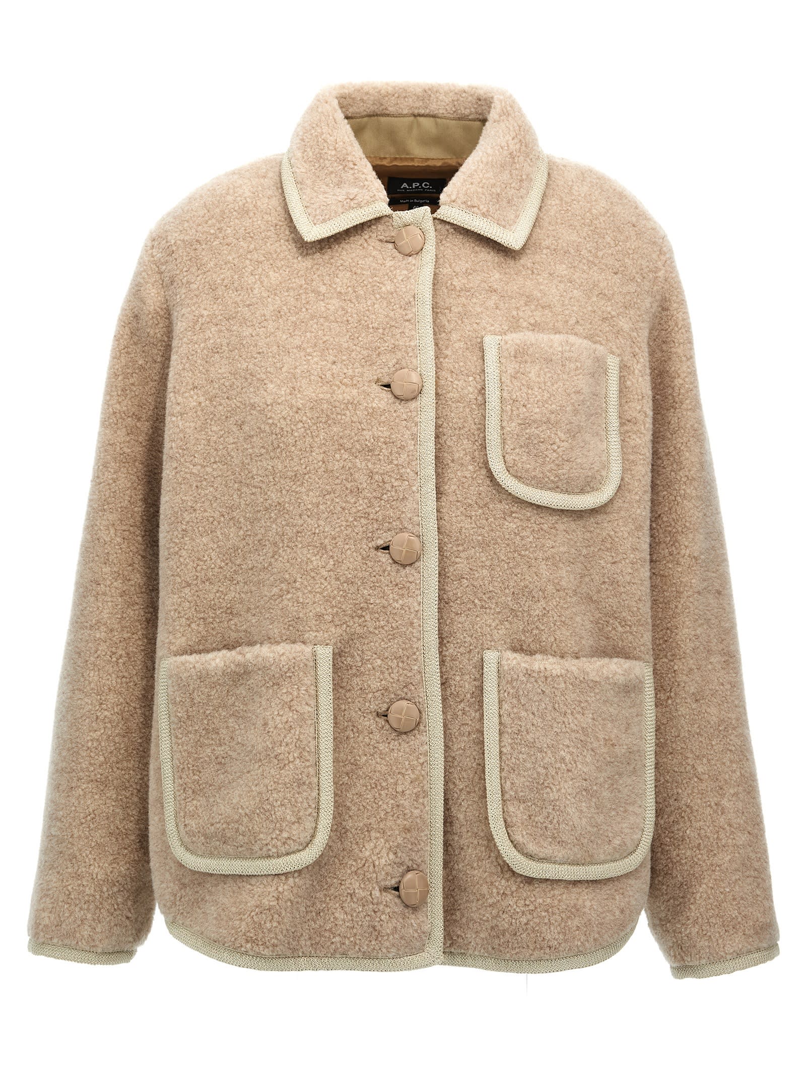 Shop Apc Esther Jacket In Beige