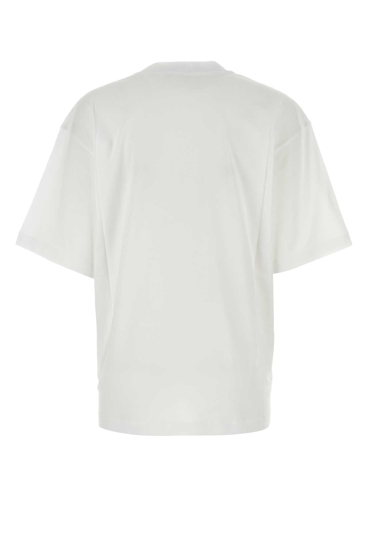 Shop Marni White Cotton Oversize T-shirt In L5w01