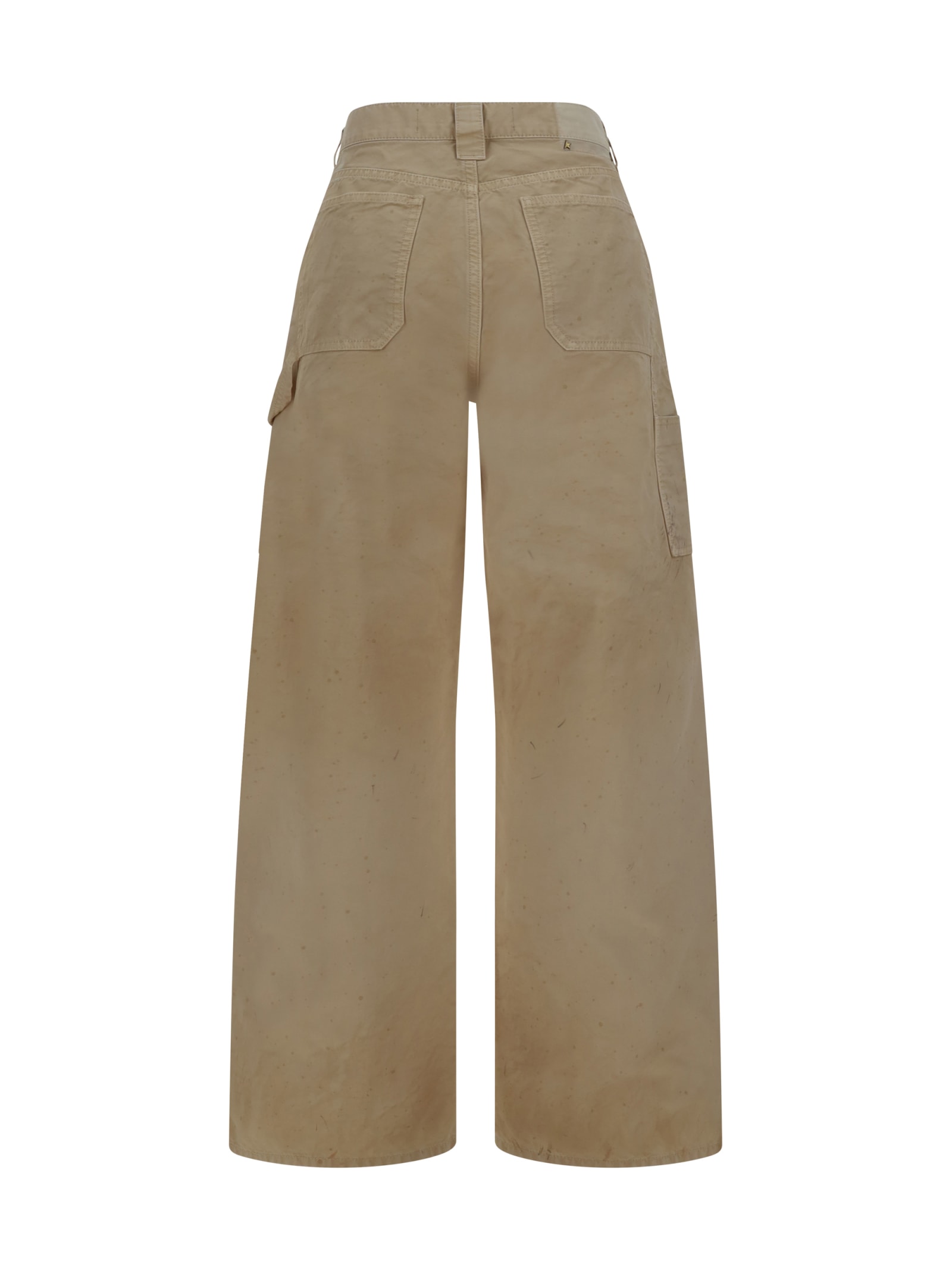 Shop Golden Goose Workwear Pants In Beige