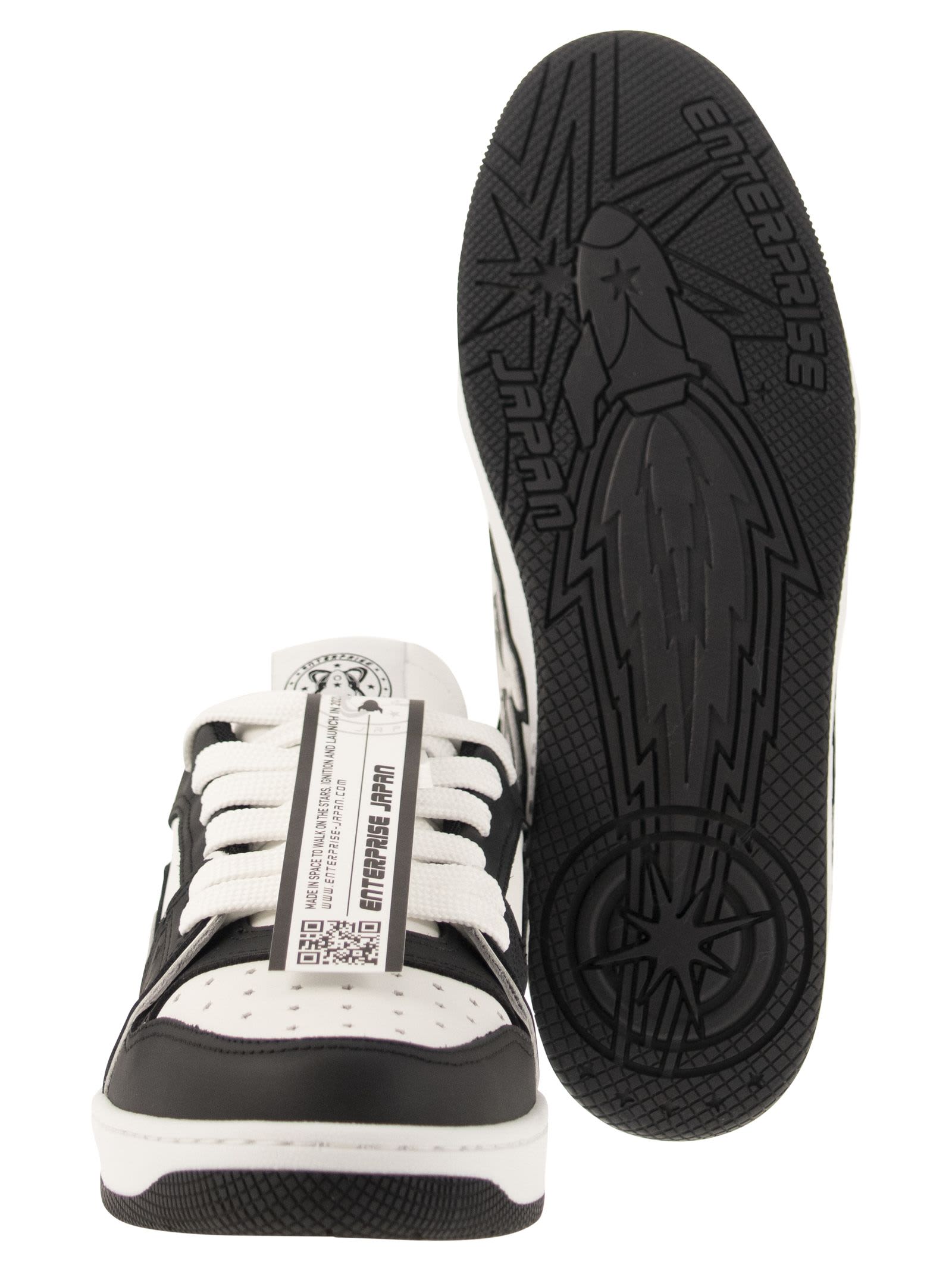 Shop Enterprise Japan Ej Rocket - Sneakers In Black/white