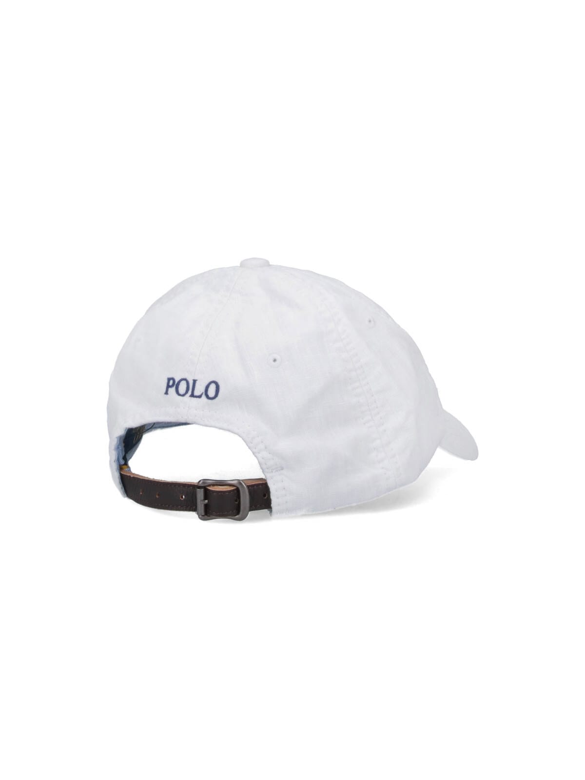 Polo Ralph Lauren White Baseball Cap With Horsebit Embroidery In Cotton Man