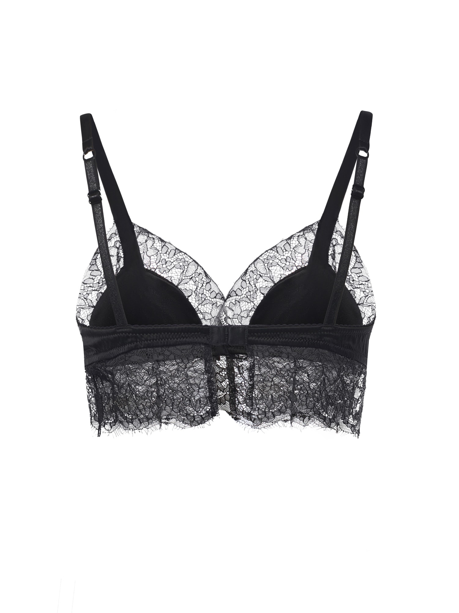 Dolce & Gabbana Silk Satin Soft-cup Bralette In Black