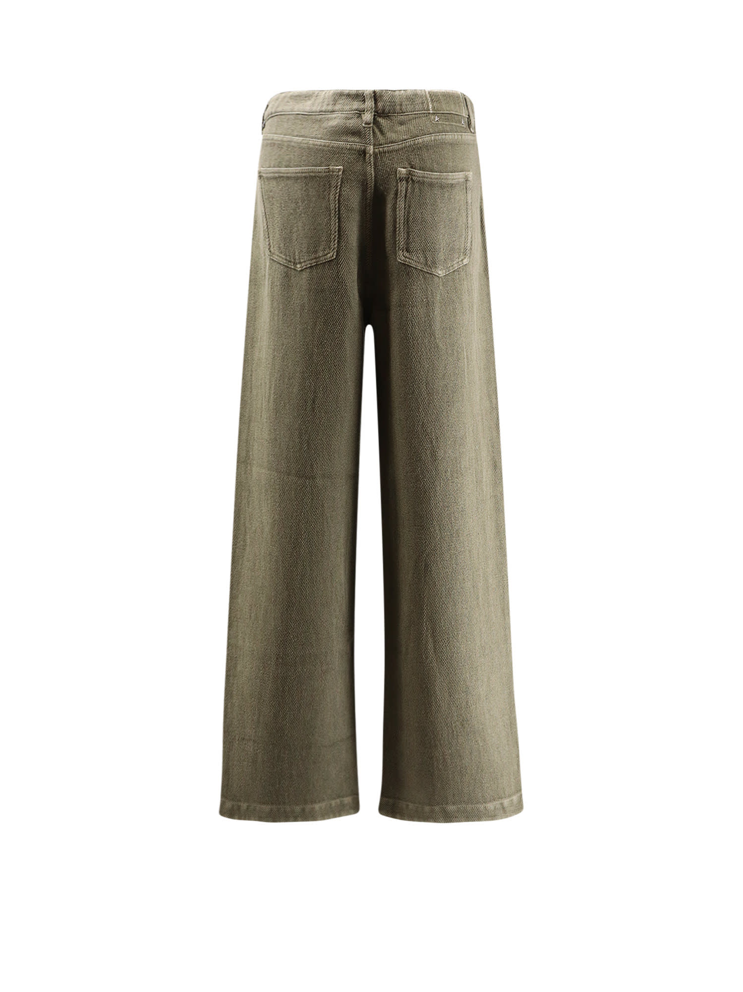 Golden Goose Deluxe Brand Women Ortensia Cotton And Linen Trousers In Green