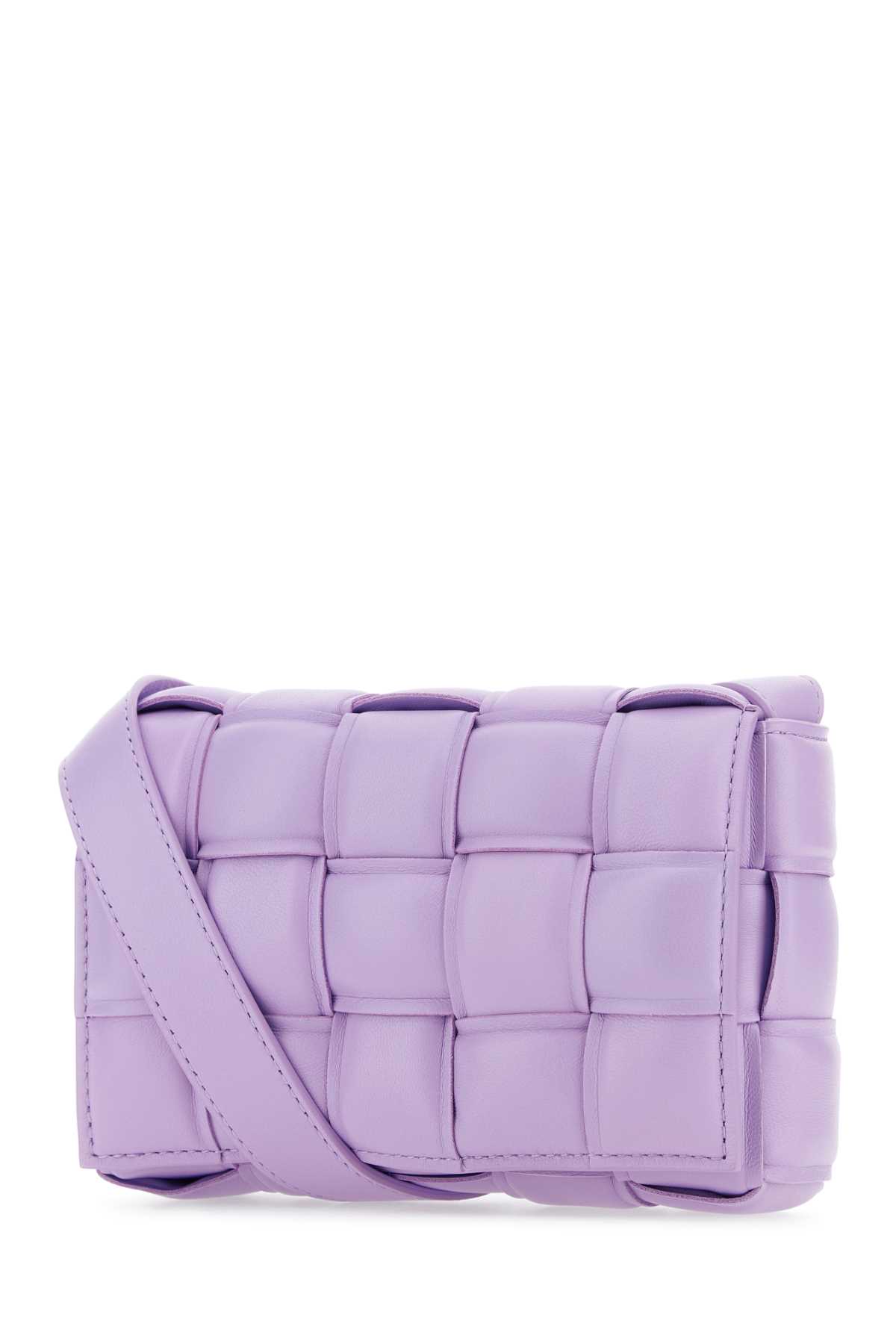 Shop Bottega Veneta Lilac Nappa Leather Small Padded Cassette Crossbody Bag In Lilla