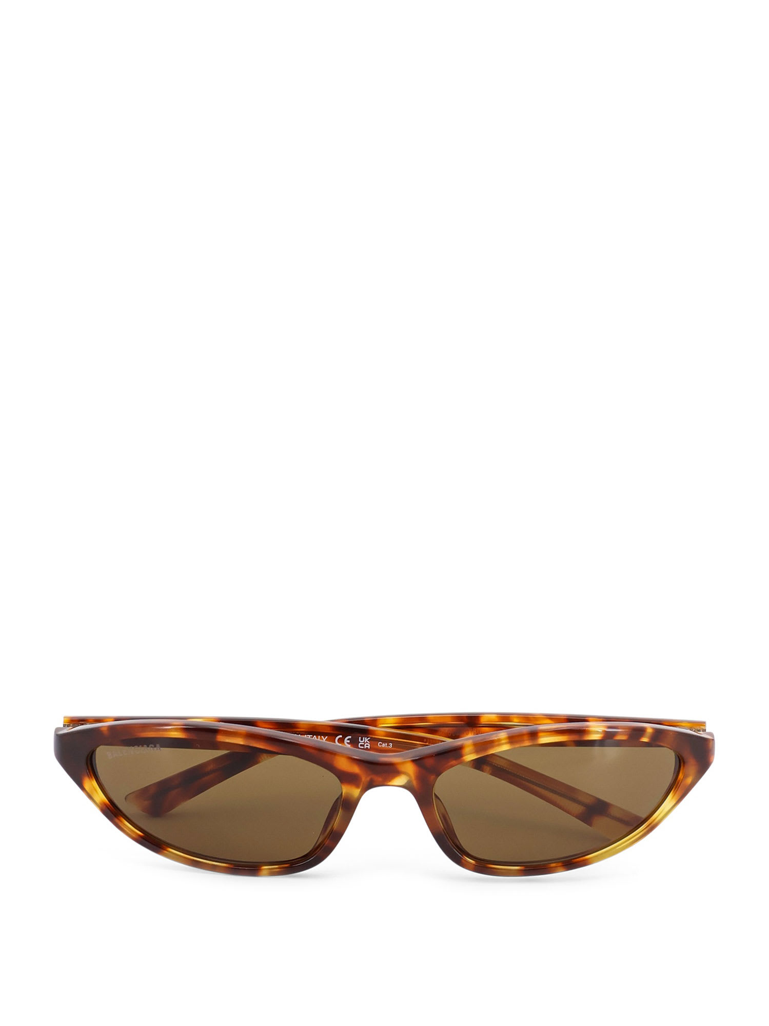 Balenciaga Cat Eye Frame Sunglasses With Oval Lenses In Brown