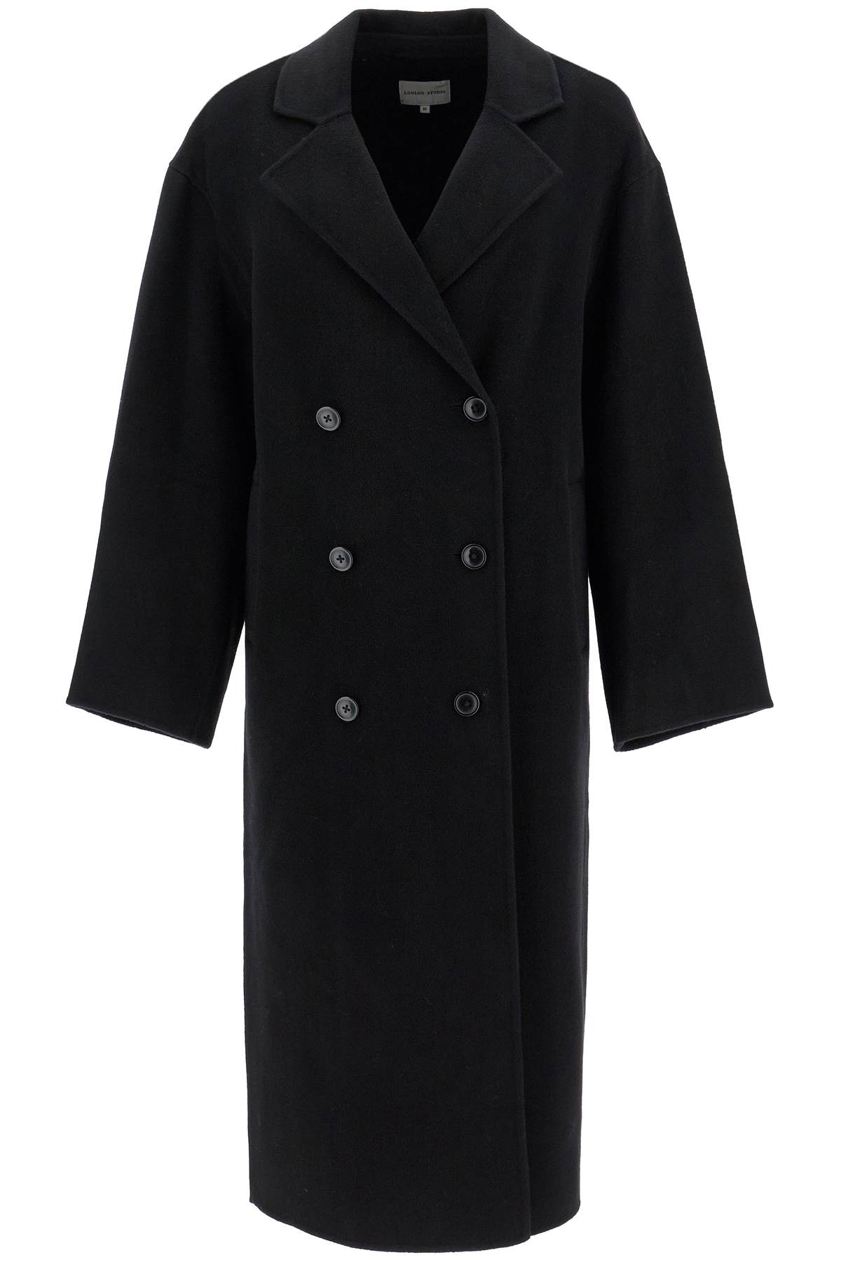 Shop Loulou Studio Long Wool And Cashmere Coat Borne In Black (black)