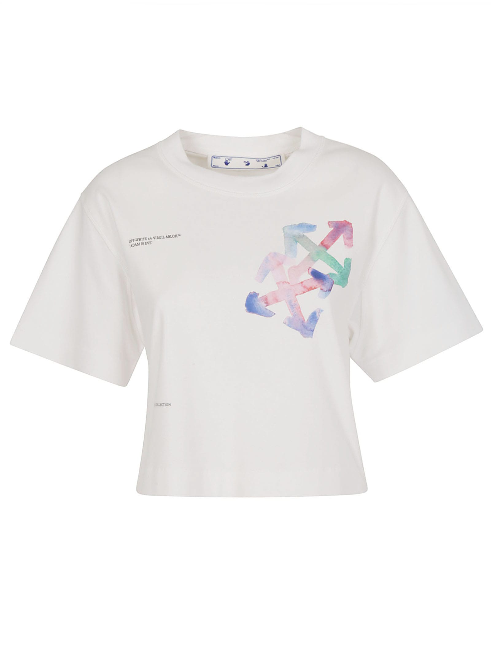 OFF-WHITE WATERCOLOR ARROWS OVERSIZED CROPPED T-SHIRT,11896968