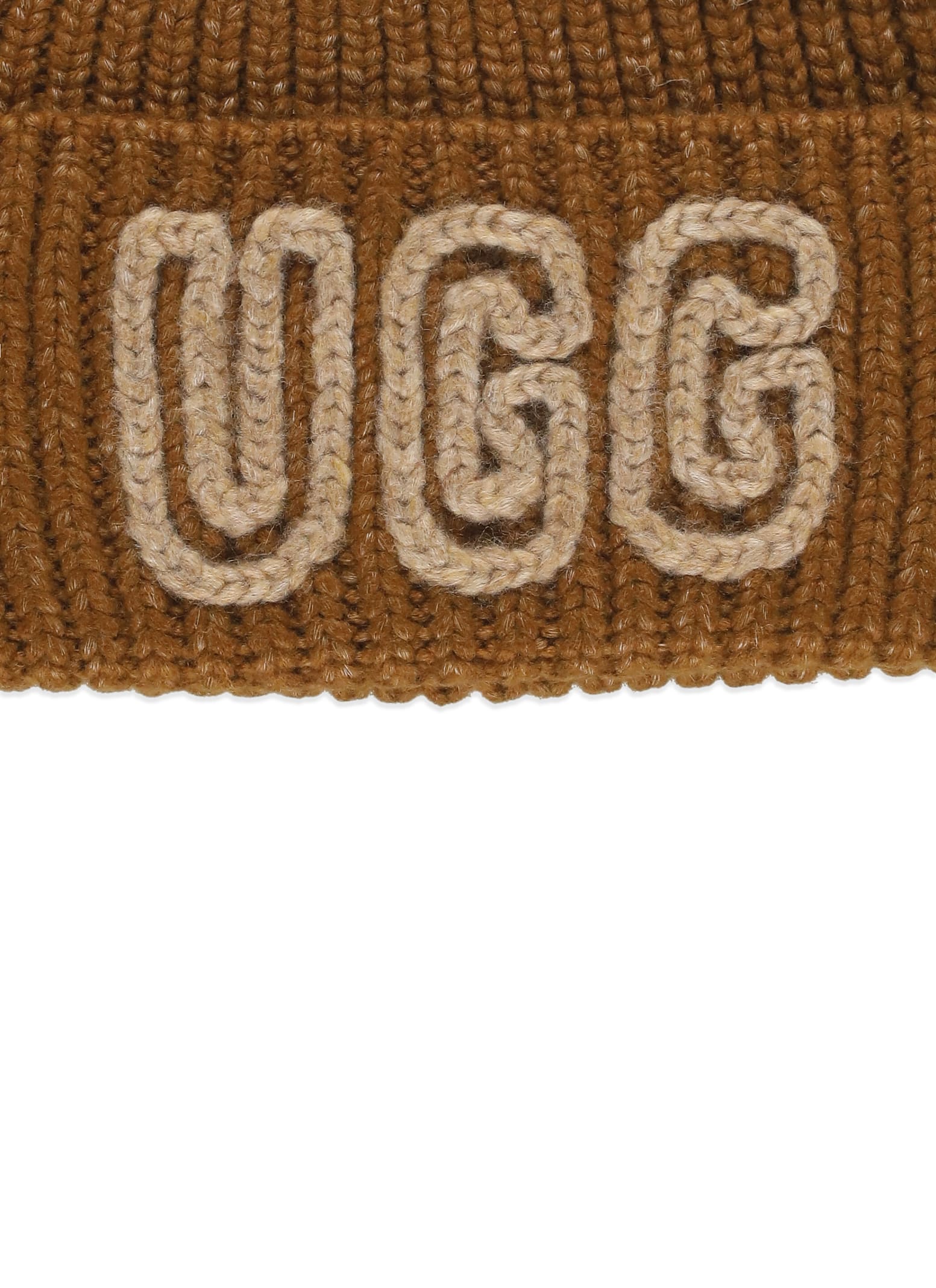 Ugg Chunky Rib Beanie Hat In Brown