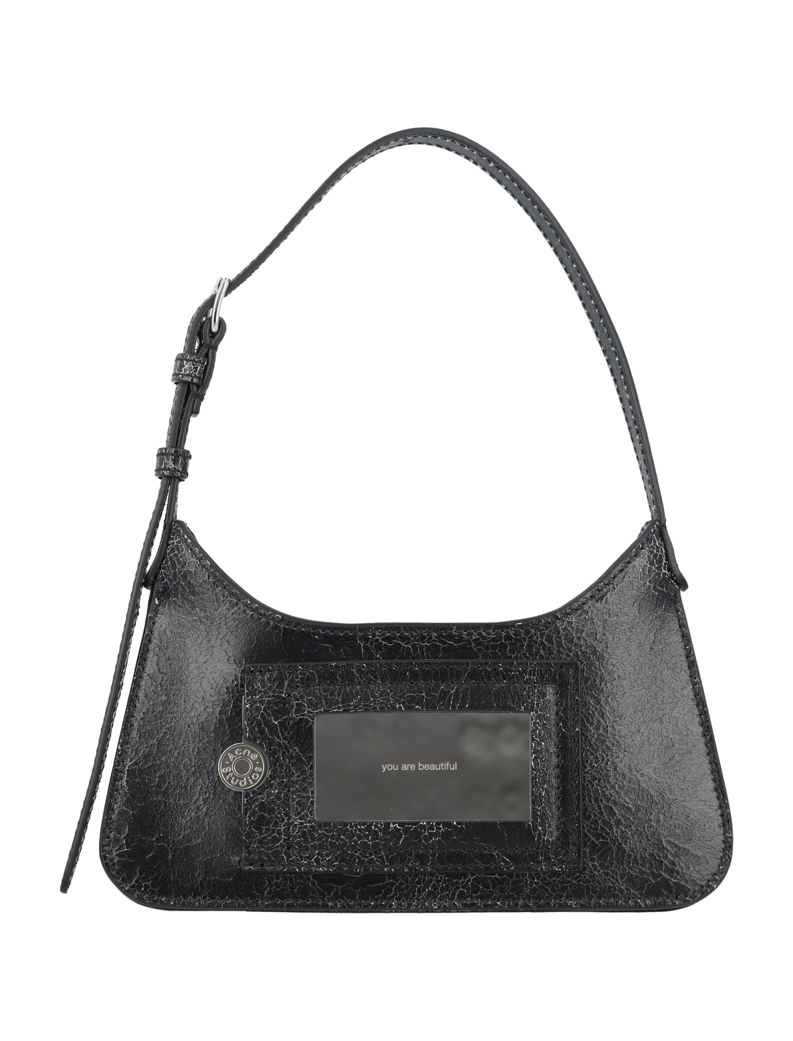 Shop Acne Studios Platt Micro Shoulder Bag In Black
