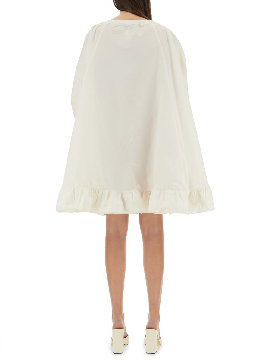 Patou Women's Ruffle Hem Dress In Ivory