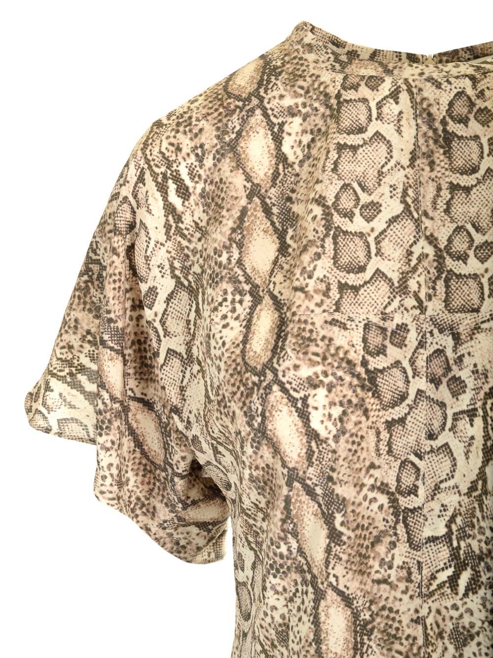 Isabel Marant Karlita Abstract Printed Top In Beige