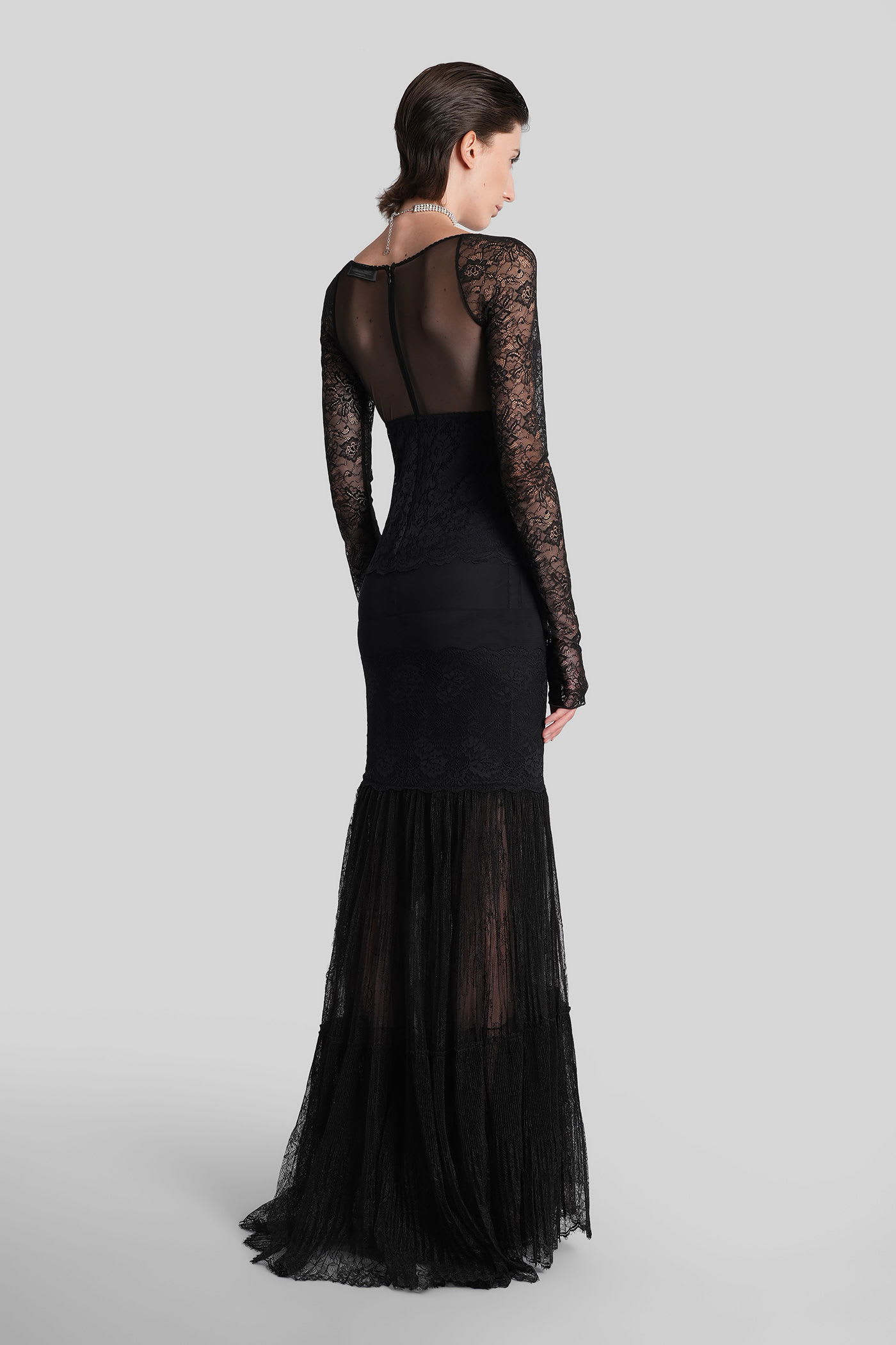 Blumarine Long Dress In Black
