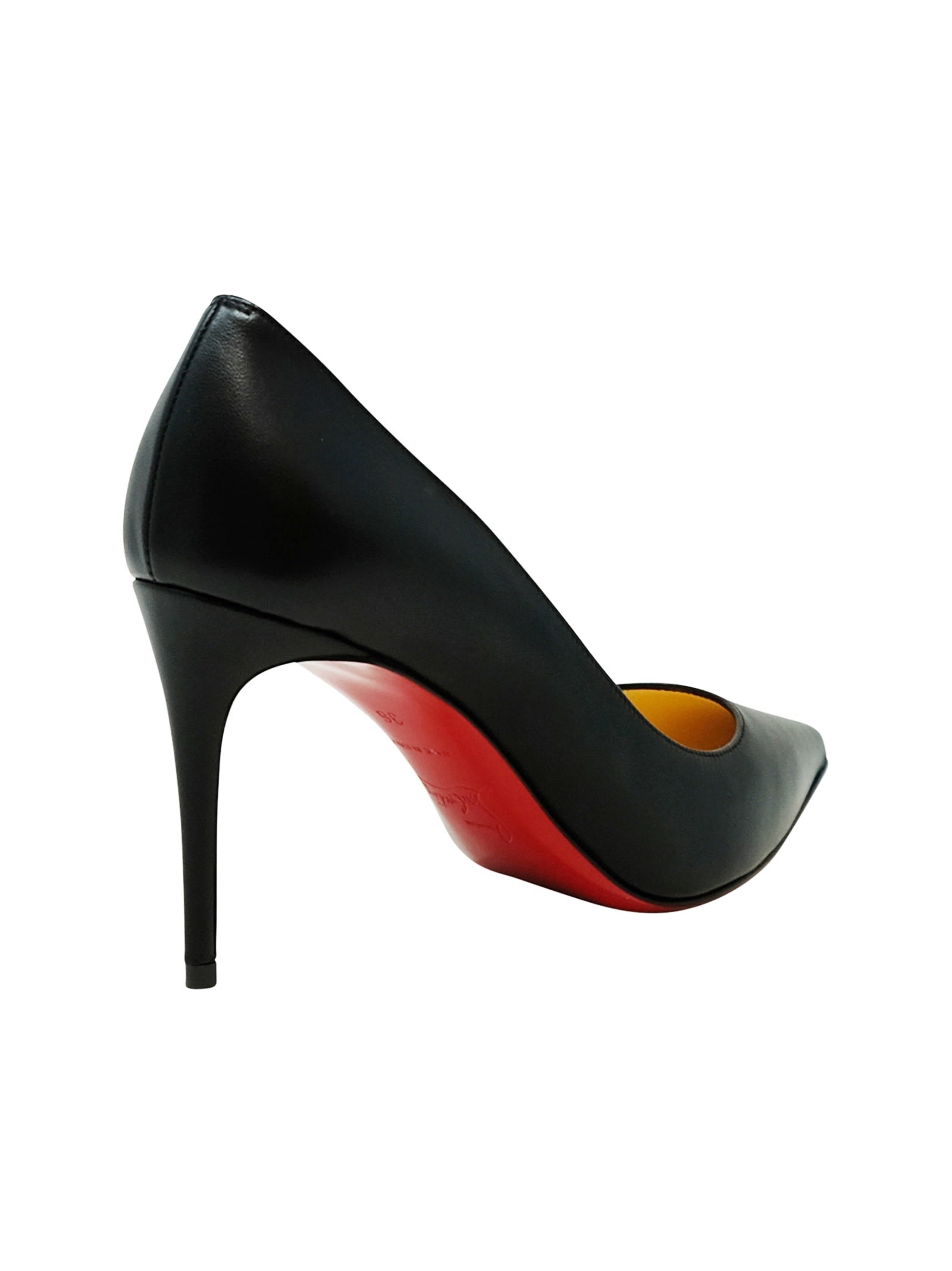 Shop Christian Louboutin Black Kate 85 Nappa Shiny Pumps