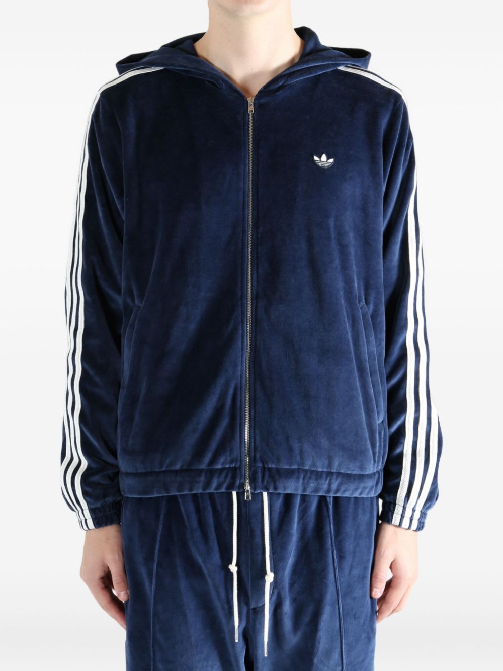Adidas Originals By Wales Bonner Zipped Hoodie In Blue
