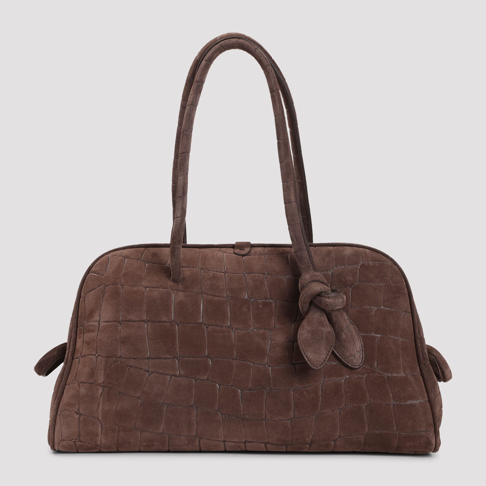Jacquemus Womens Dark Brown Le Turismo Embossed Leather-suede Shoulder Bag In Brown
