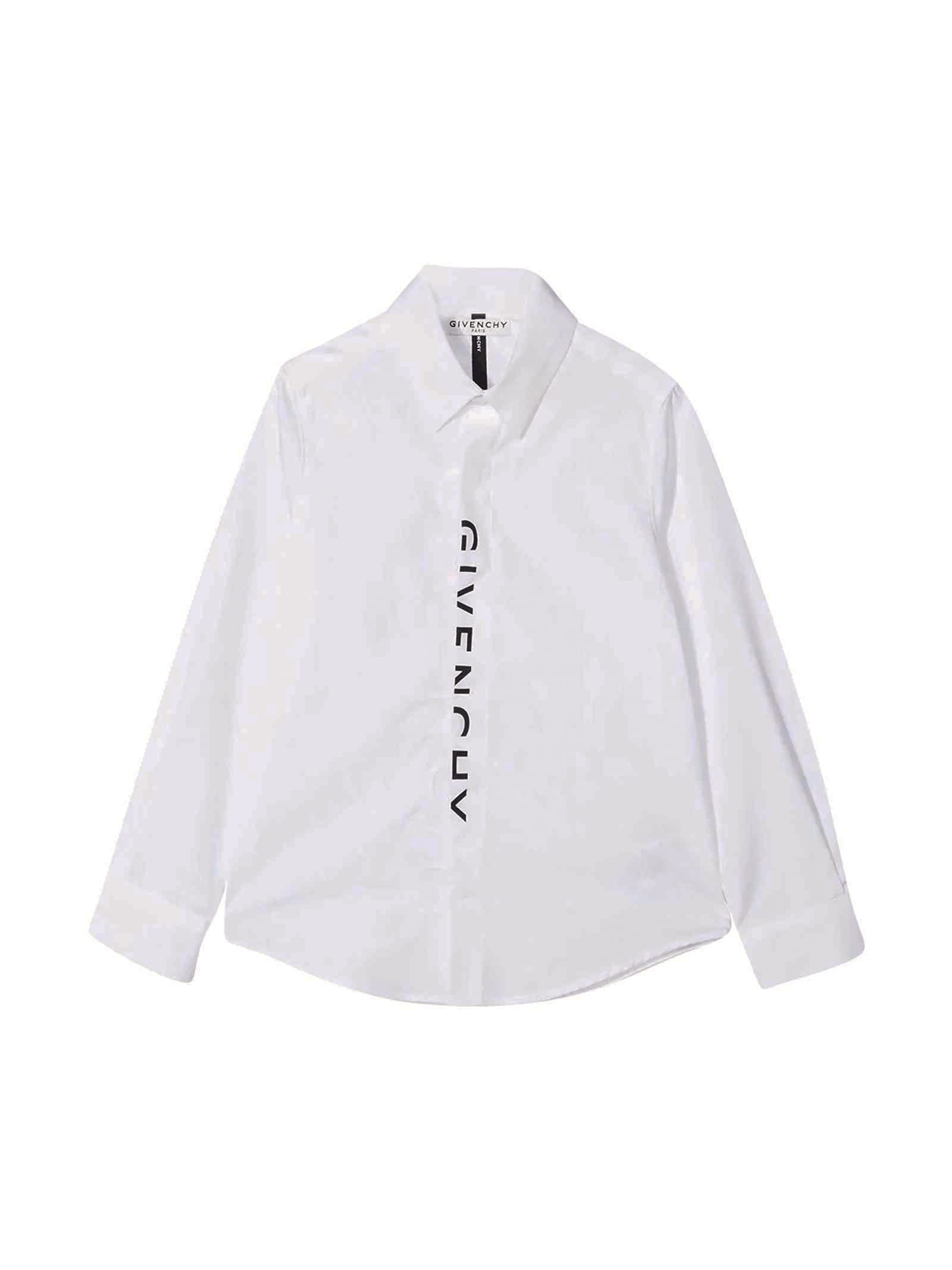 Givenchy Kids' White Shirt With Print In Bianca