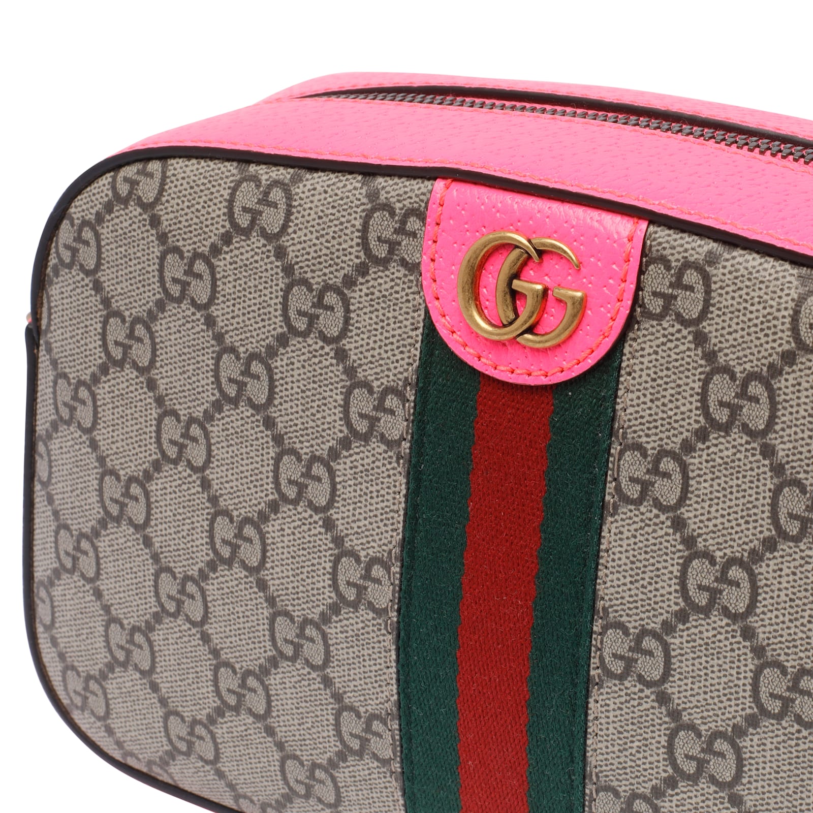 Shop Gucci Small Ophidia Gg Crossbody Bag In Brown