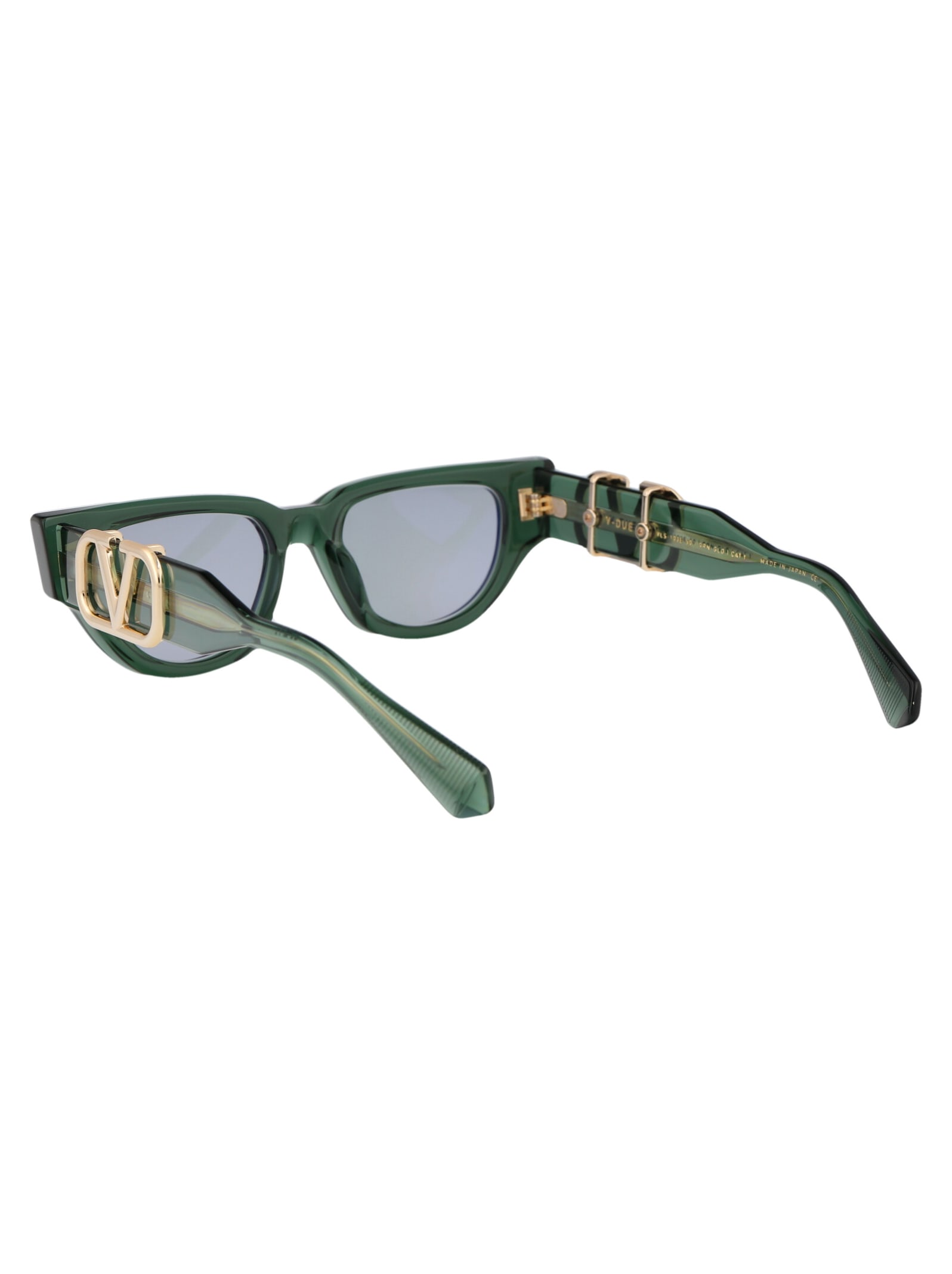 Shop Valentino V - Due Sunglasses In 103e Grn - Gld
