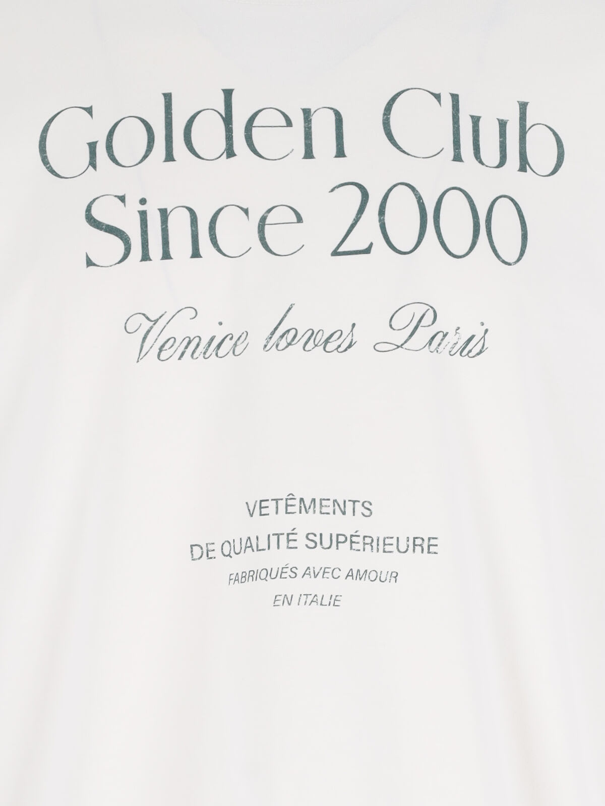 Golden Goose Journey Ms T-shirt Regular Light Cotton Jersey With Print In White