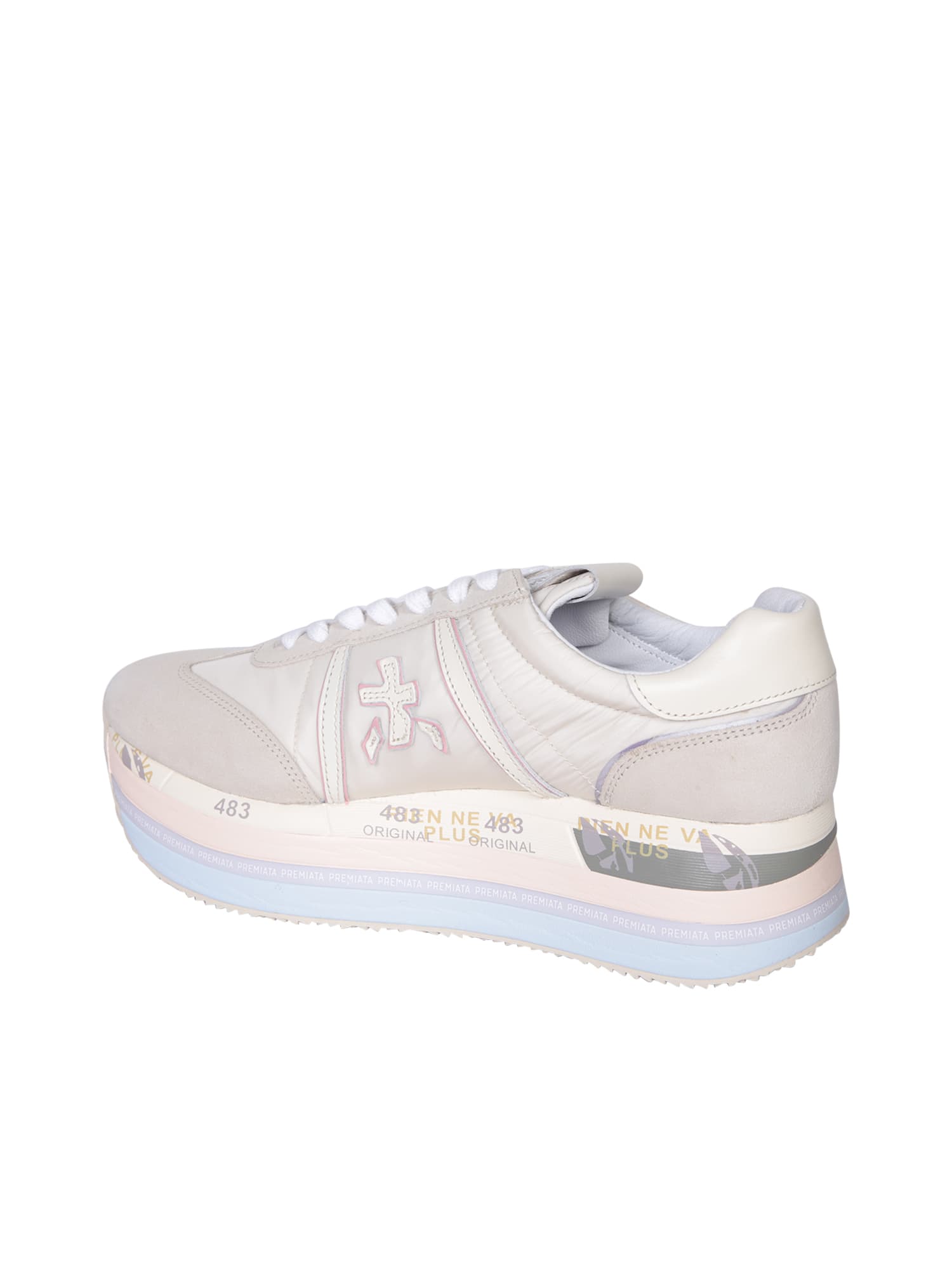 Shop Premiata Beth Bianco Sneakers In White