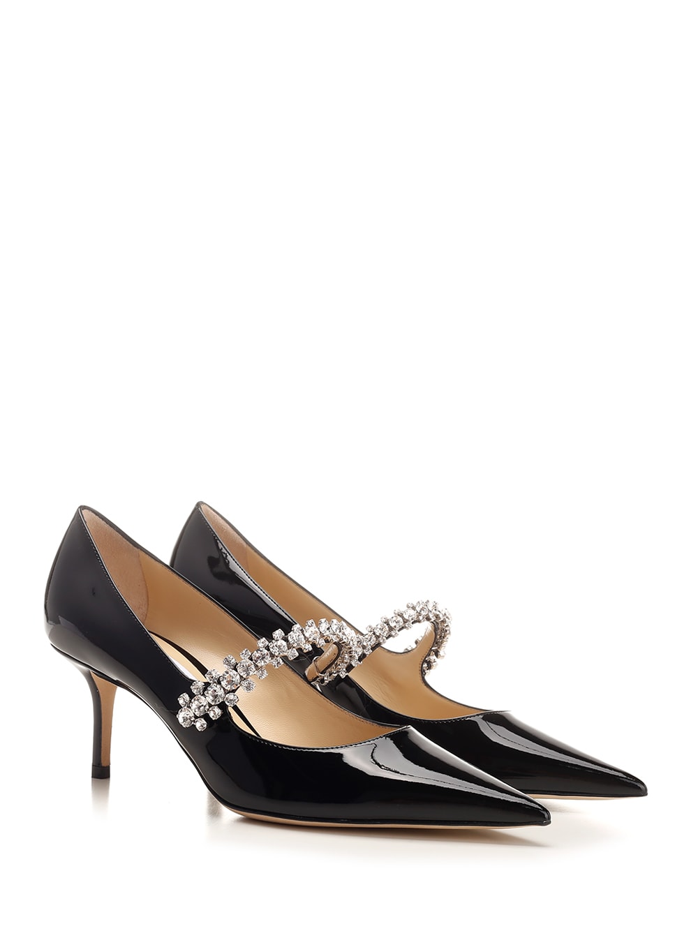 Shop Jimmy Choo Bing Mules In Black Patent Leather