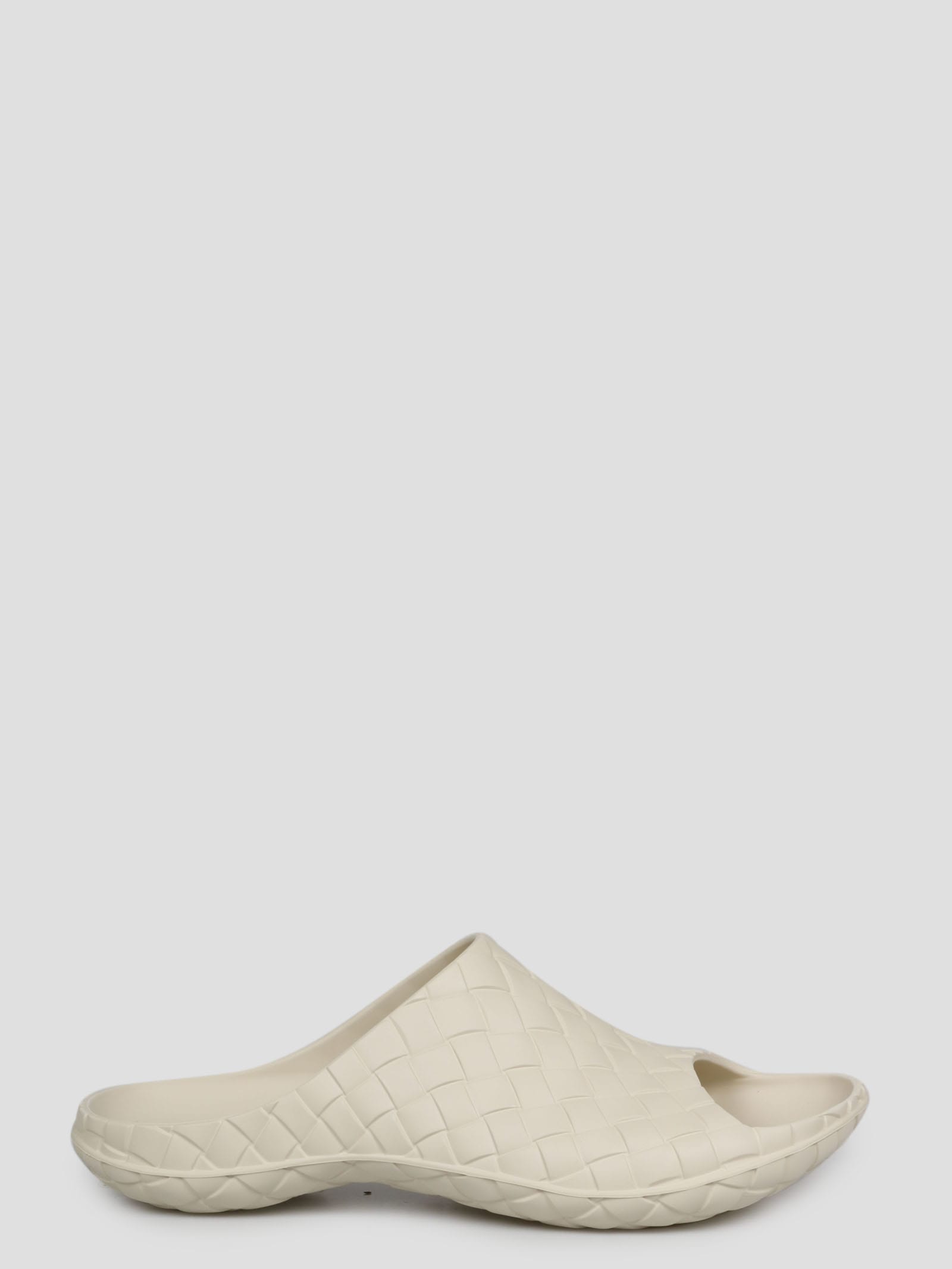 Bottega Veneta Logo Flat-bottomed Open-toed Cool Drag In White