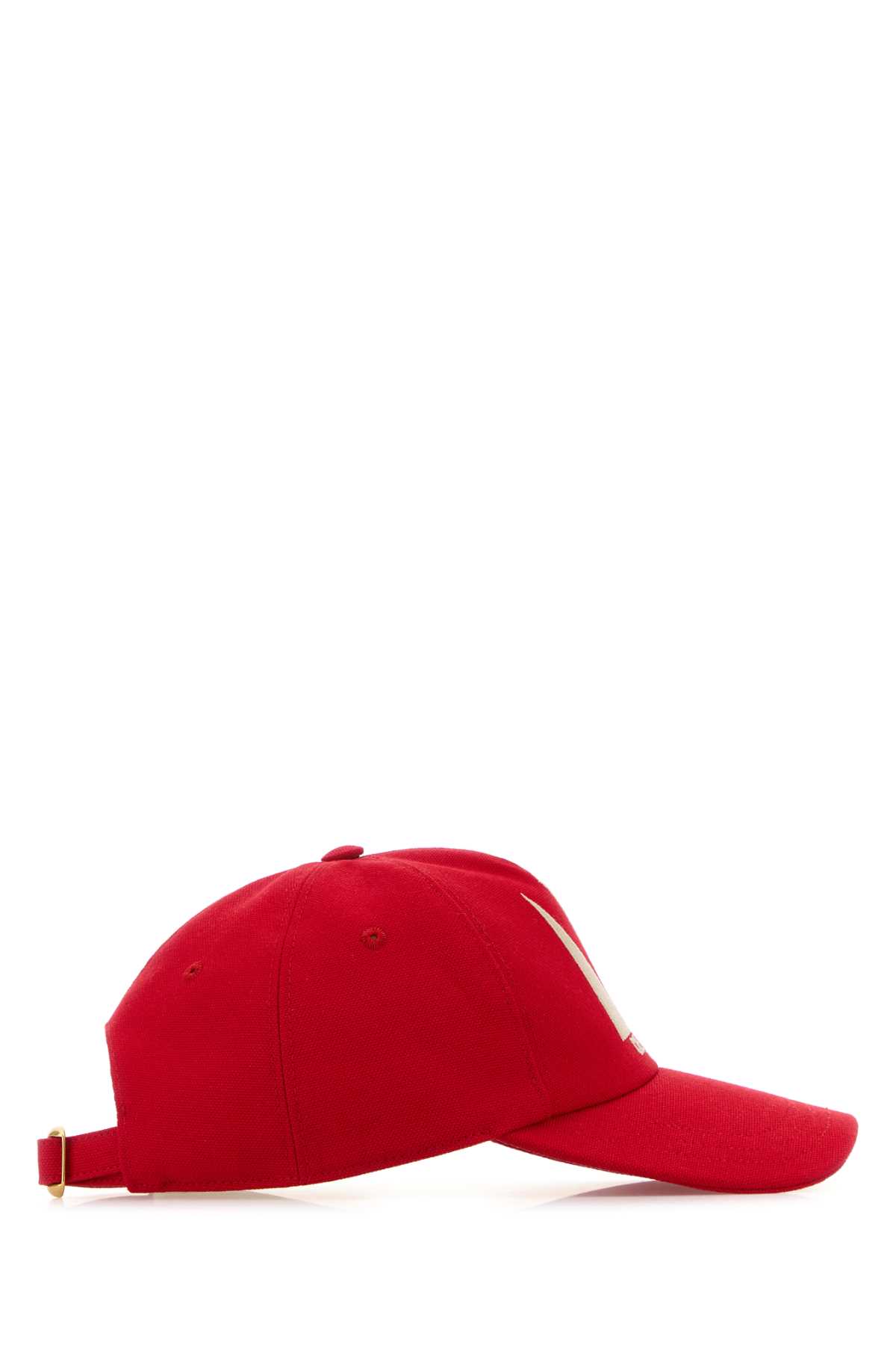 Valentino Logoed Baseball Hat In Rossoburro