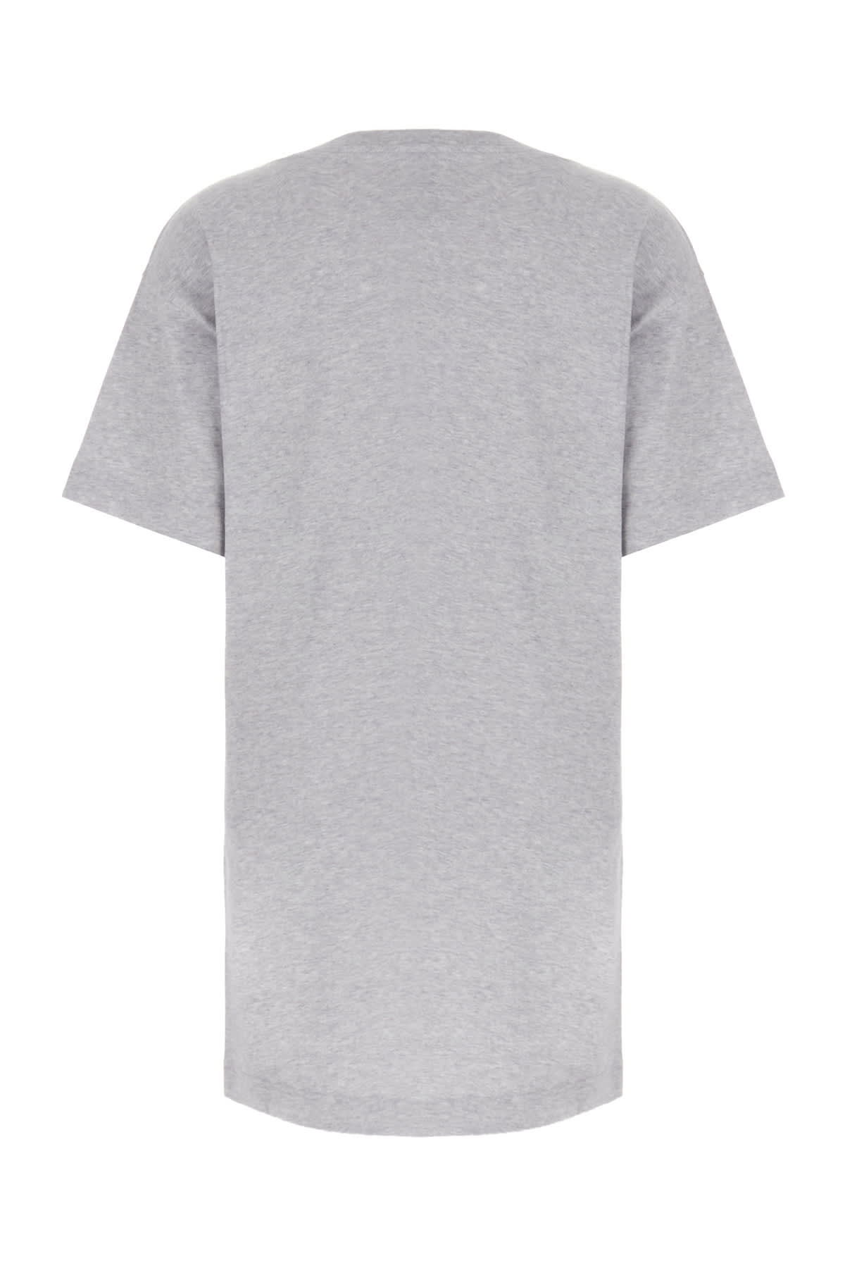 Shop Moschino Melange Grey Cotton Oversize T-shirt Dress In Grigio