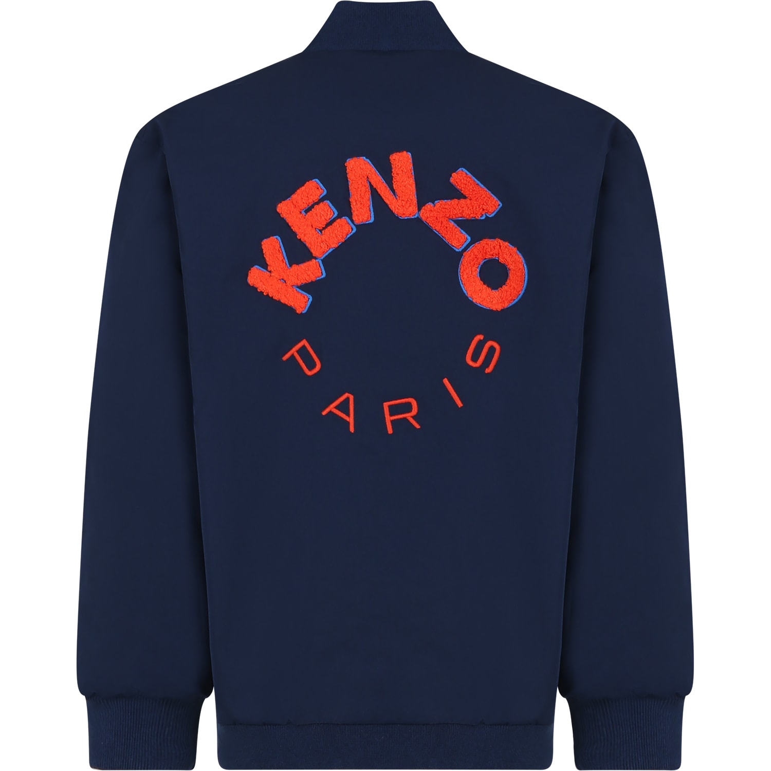 Kenzo Kids' Blue Jacket For Boy With Logo