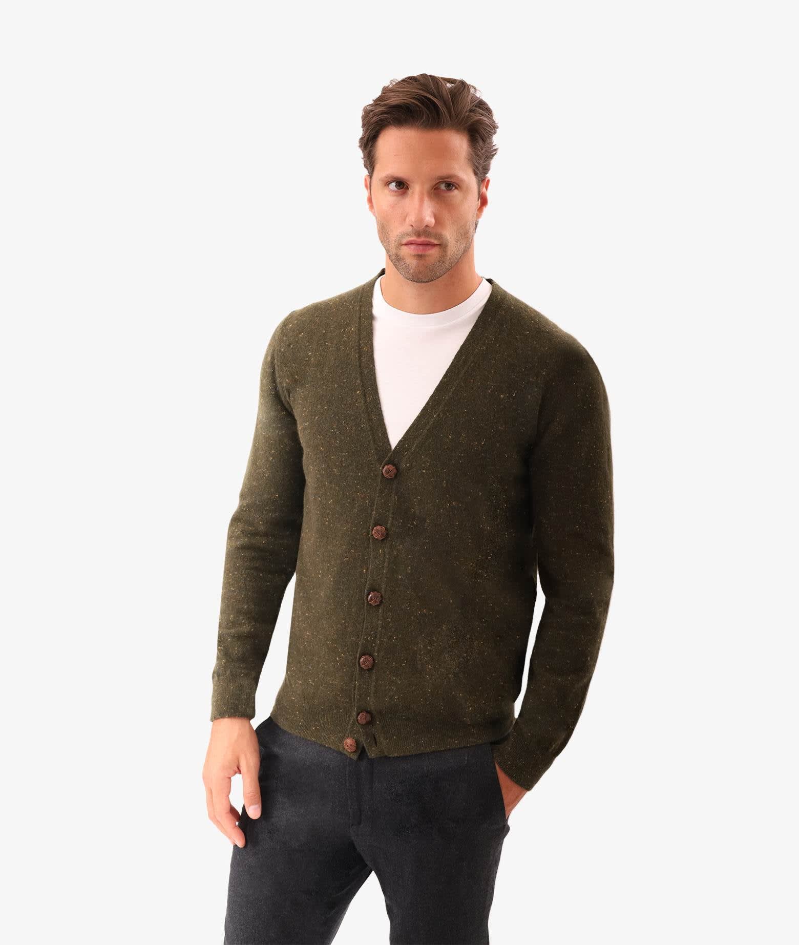 Shop Larusmiani Cardigan Merino Sweater In Teal