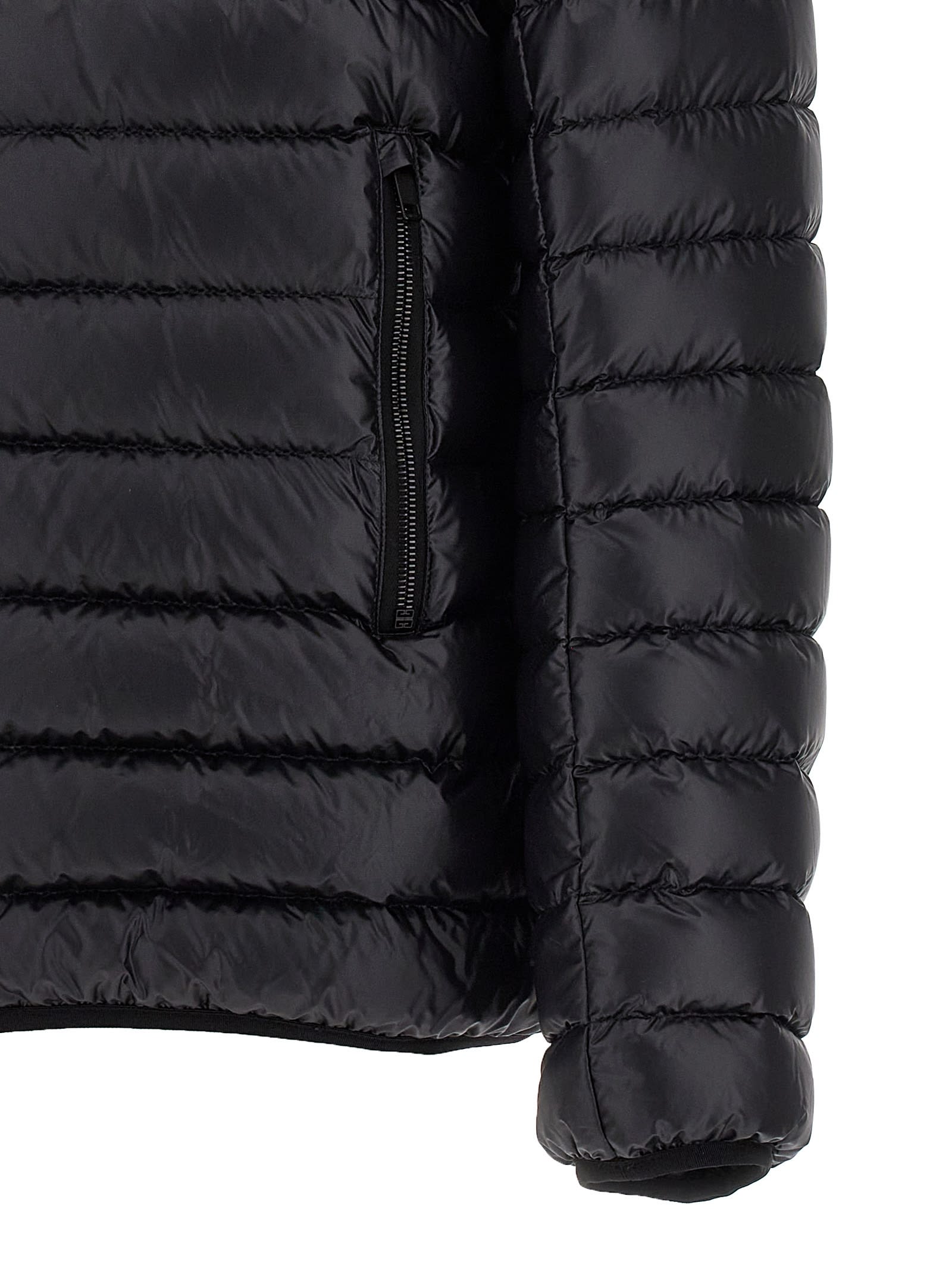 Shop Givenchy Logo Down Jacket In Black