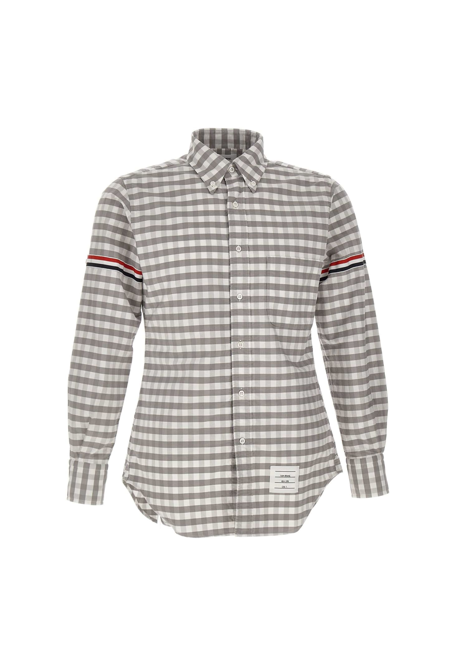 THOM BROWNE COTTON CLASSIC FIT SHIRT CHECK OXFORD
