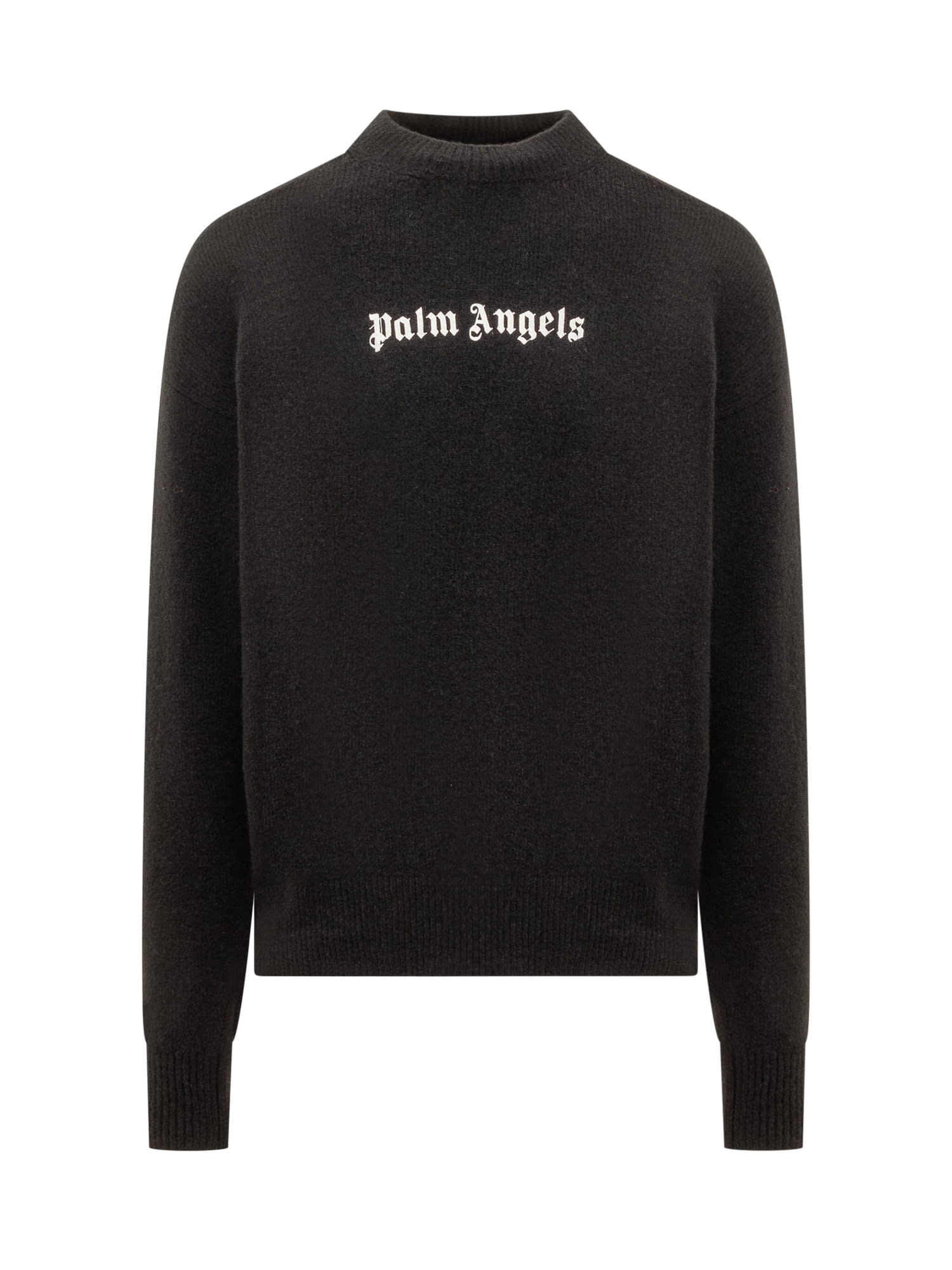 Shop Palm Angels Sweater With Logo In Black
