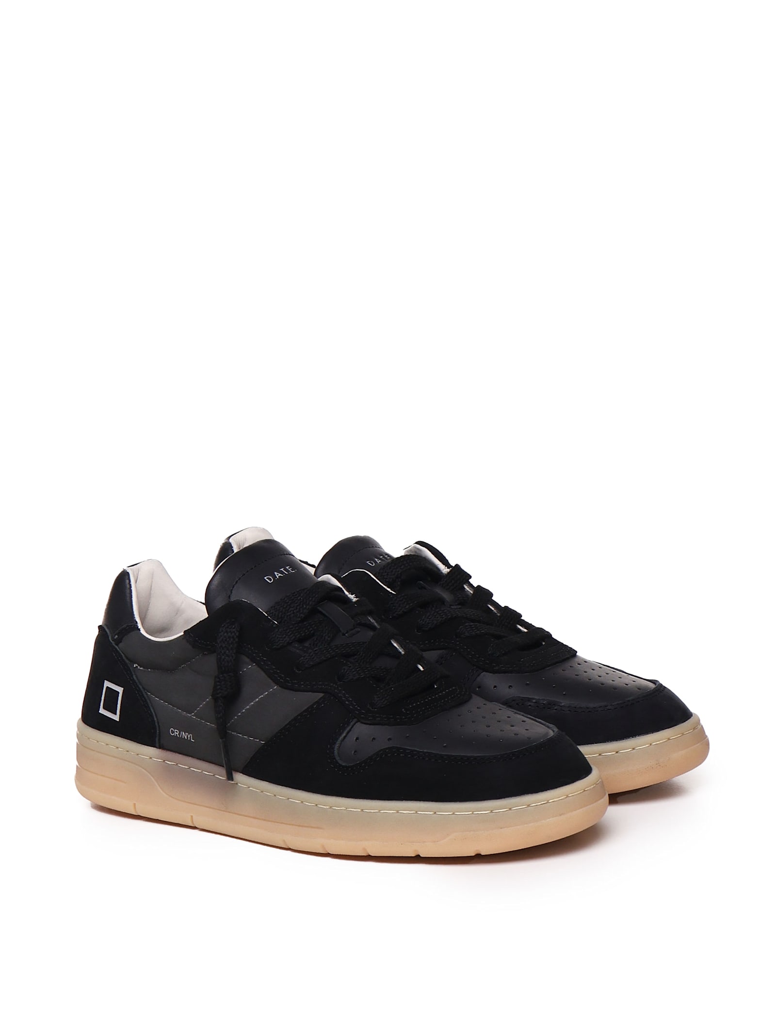 Shop Date Sneakers In Leather In Black