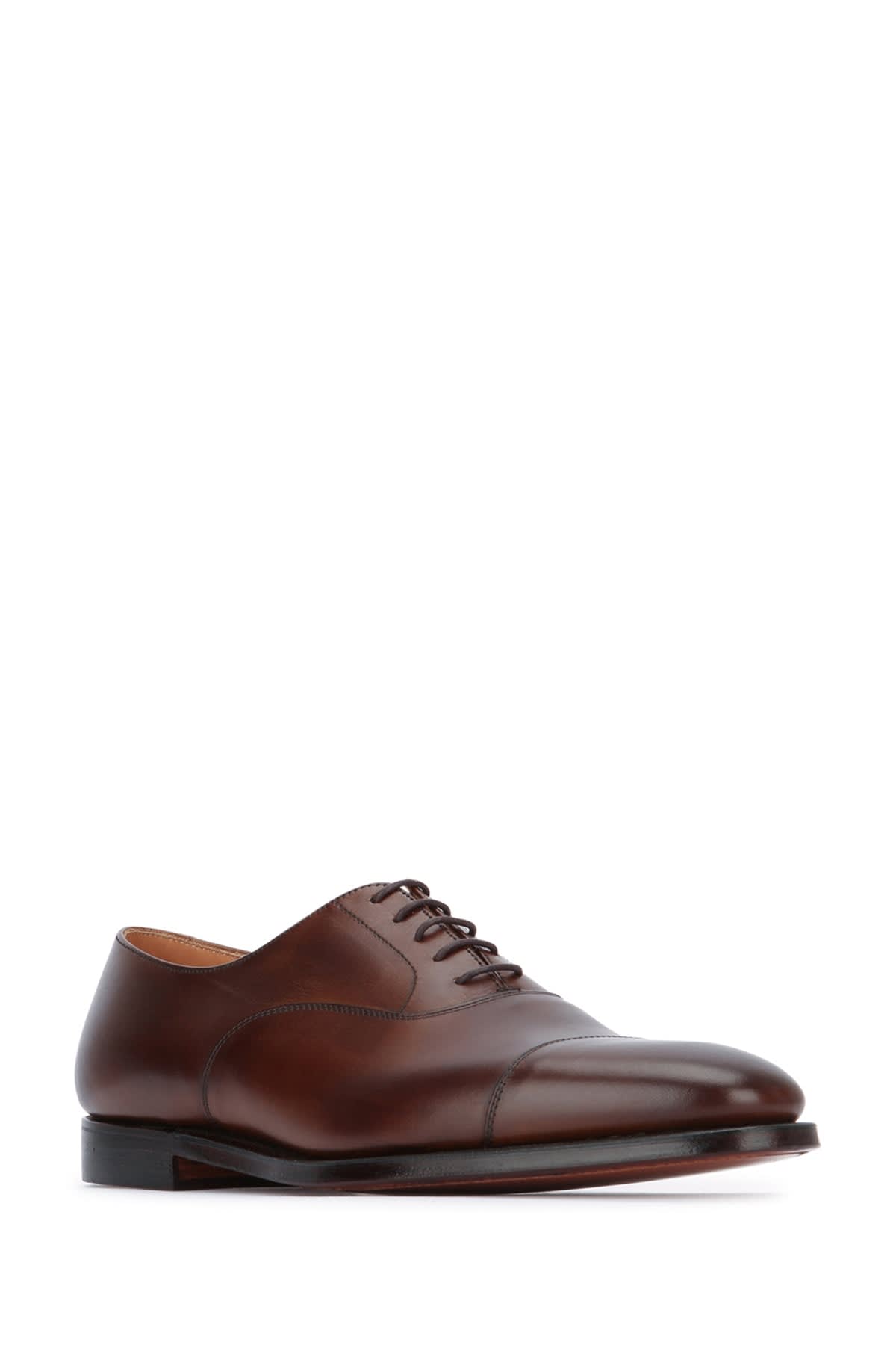 Crockett & Jones Scarpe Stringate In Darkbrownburnishedcalf