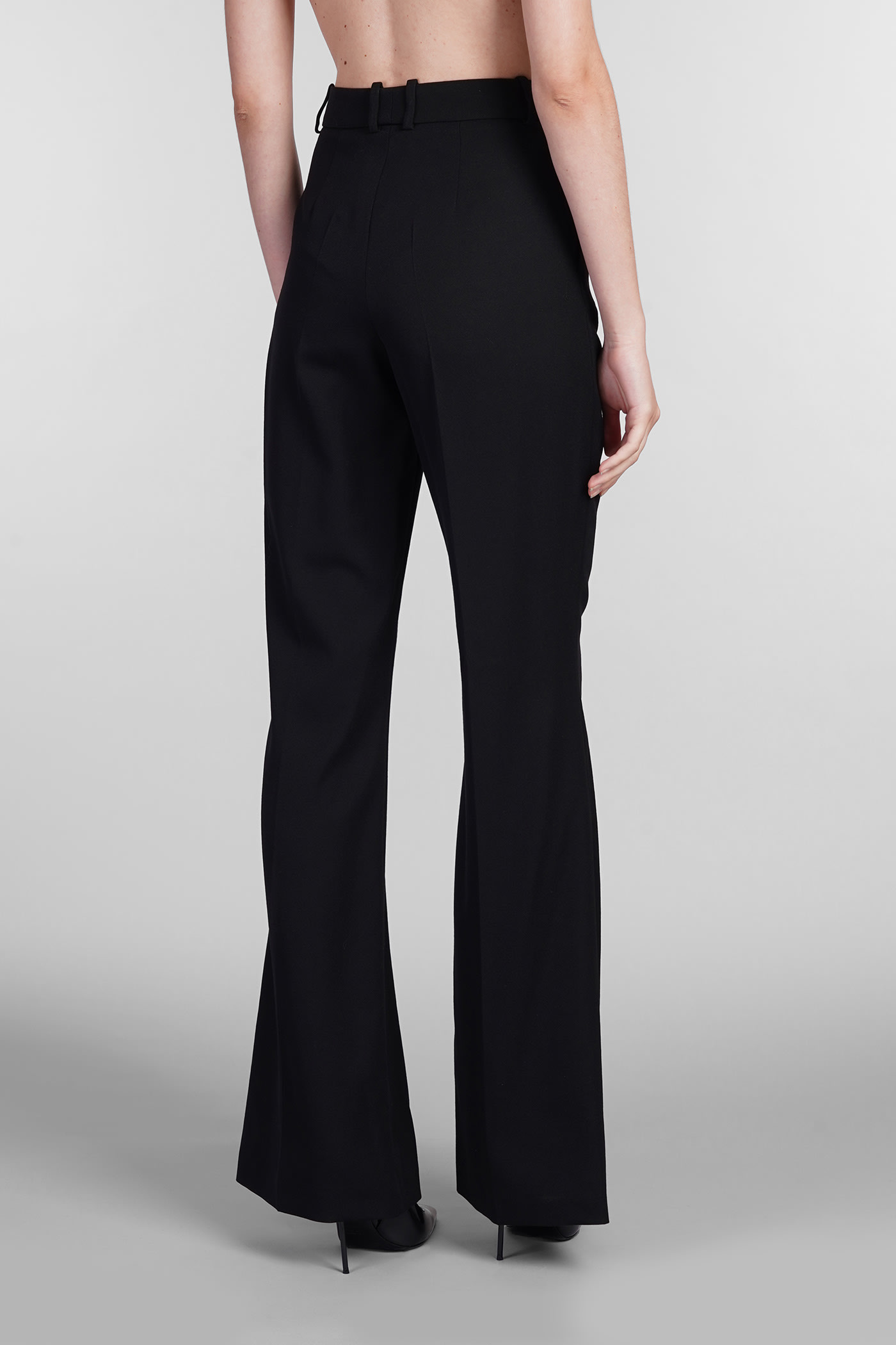 Shop Balmain Pants In Black Wool