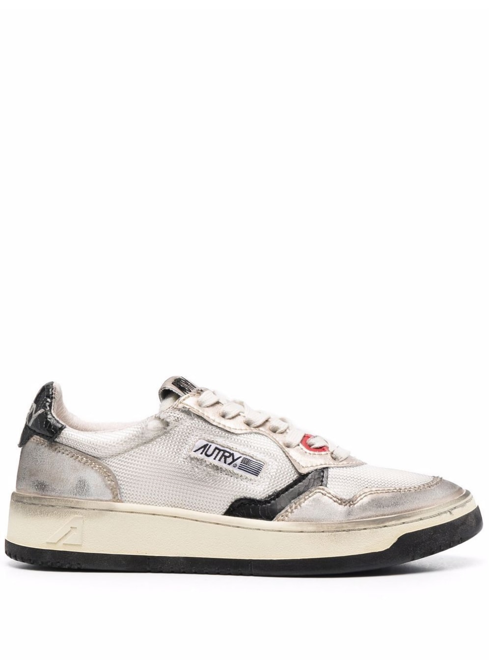 Autry Vintage Low Leather Sneakers With Logo