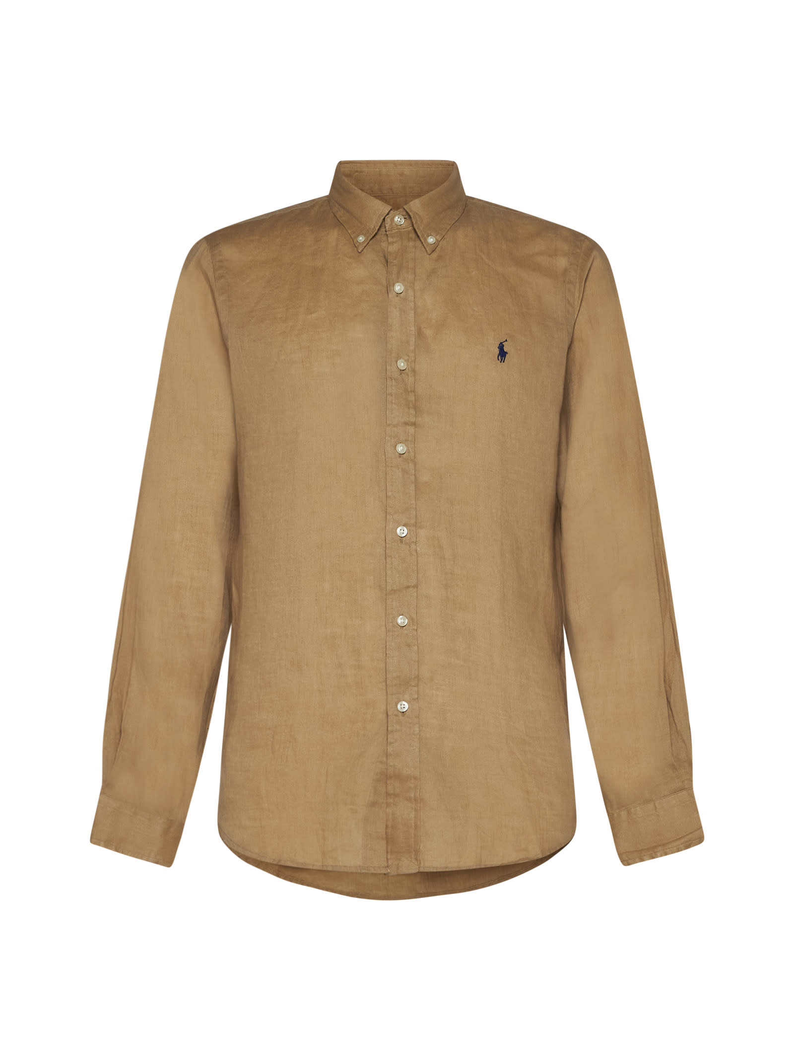 Shop Polo Ralph Lauren Shirt In Vintage Khaki