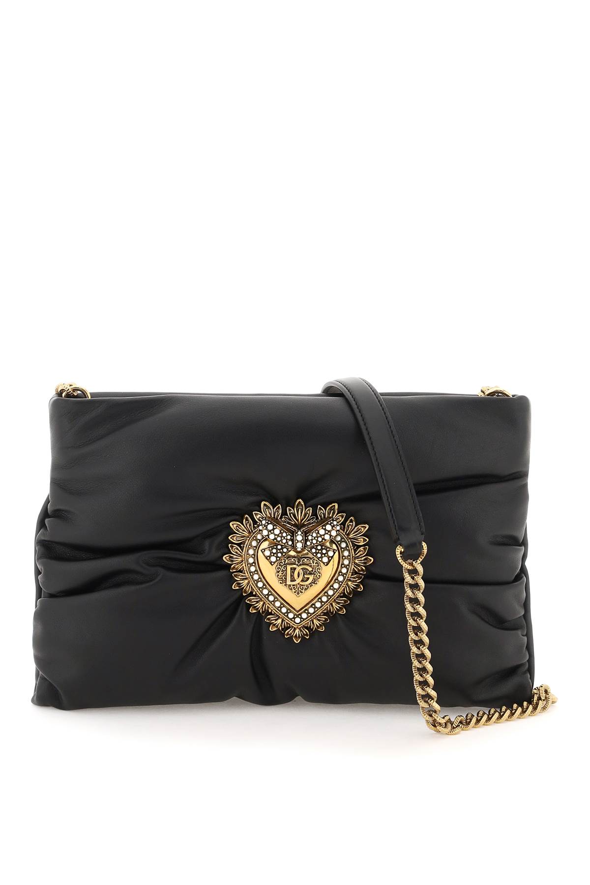 Dolce & Gabbana Devotion Soft Crossbody Bag In Nero