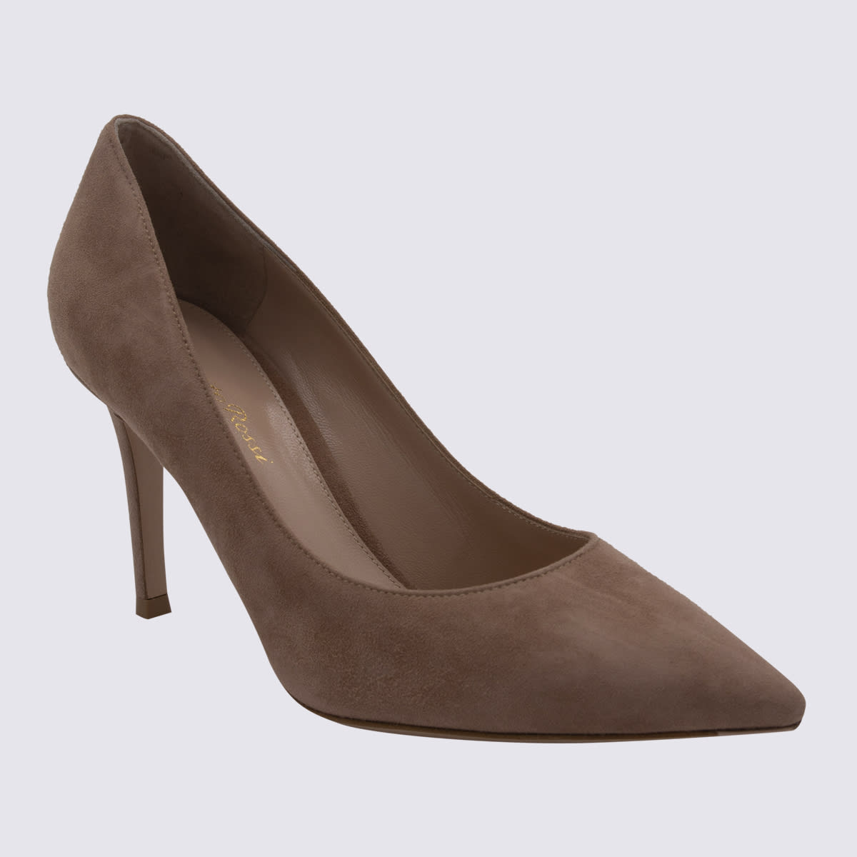 Shop Gianvito Rossi Light Brown Suede Pumps In Praline